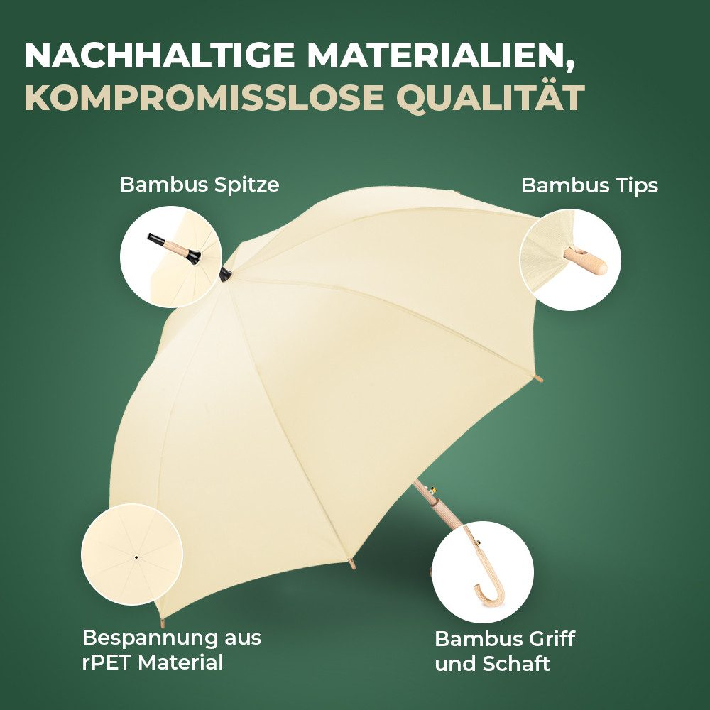 Langenberg Stockregenschirm LANGENBERG Stockschirm Sturmfest [Bambus], ☑ UN günstig online kaufen