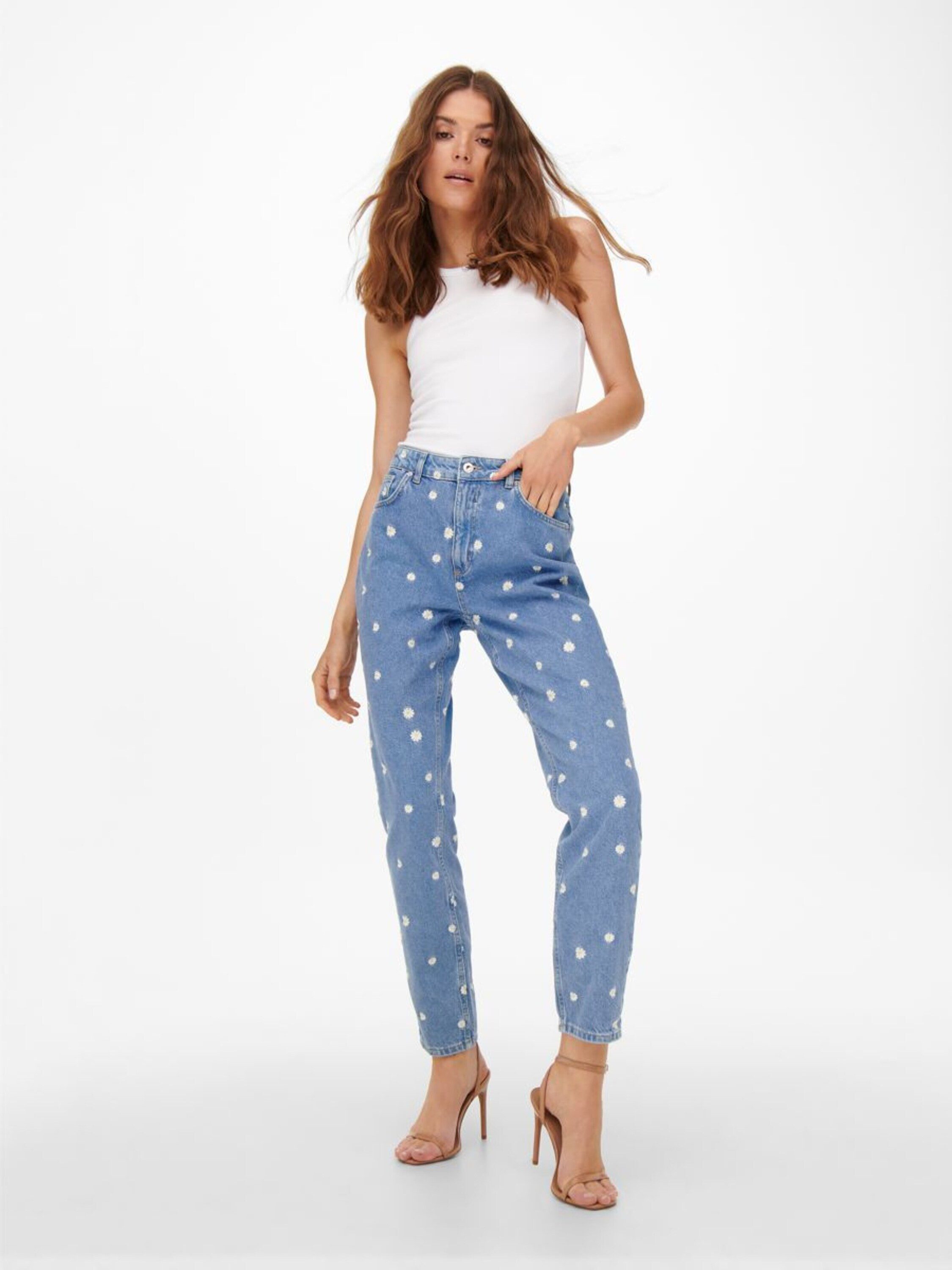 ONLY 7/8-Jeans (1-tlg) Stickerei