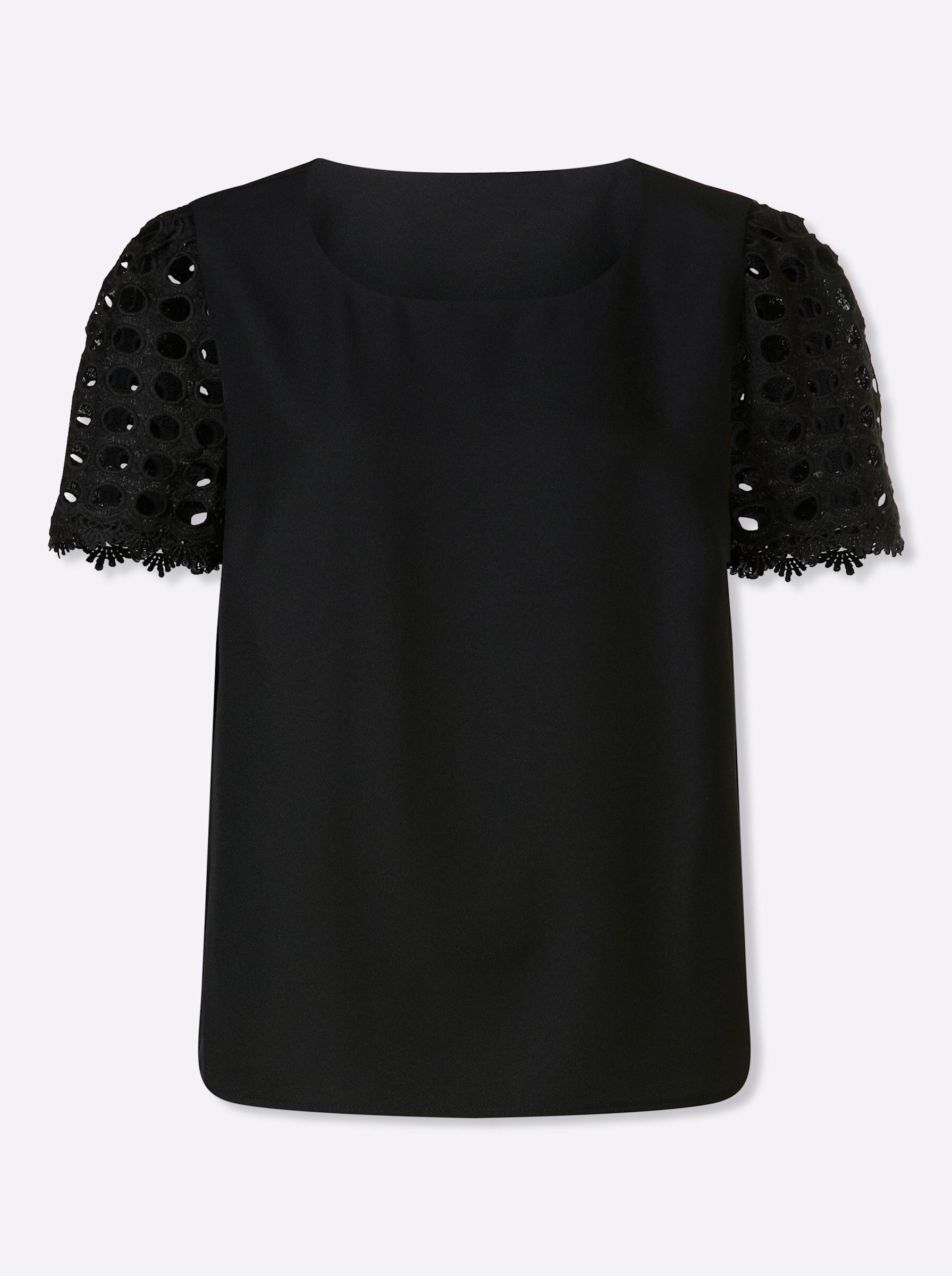 Klassische Bluse Bluse Kurzarm