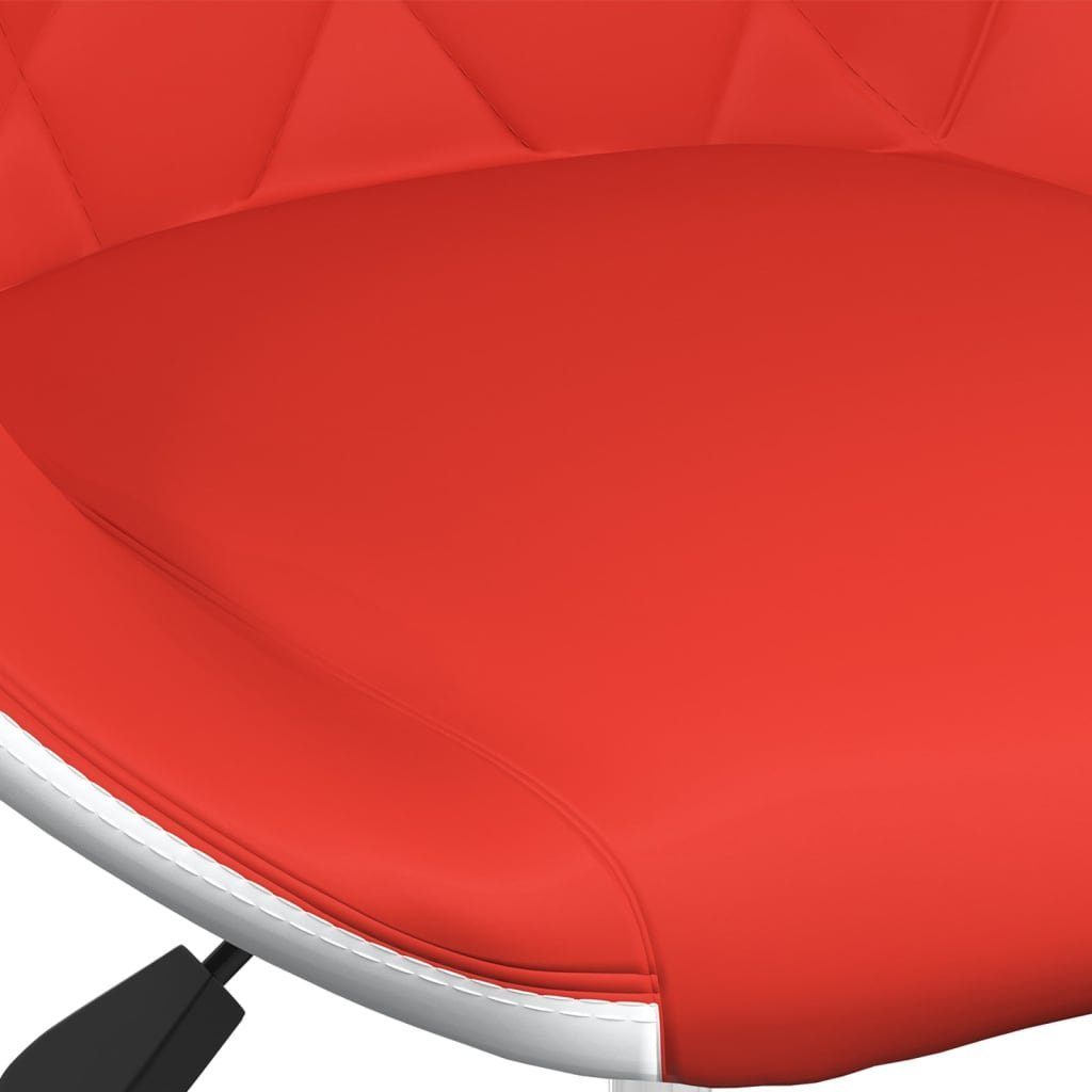 Rot und Stk. St) | Weiß Drehbar 2 Rot Esszimmerstuhl Weiß und Kunstleder vidaXL Rot Esszimmerstühle und (2 Weiß