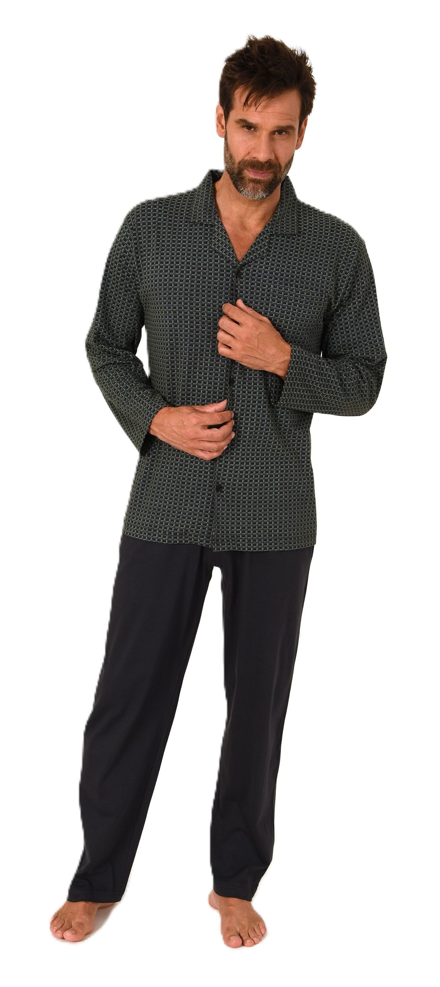 Normann Pyjama Herren Langarm Schlafanzug zum günstig online kaufen