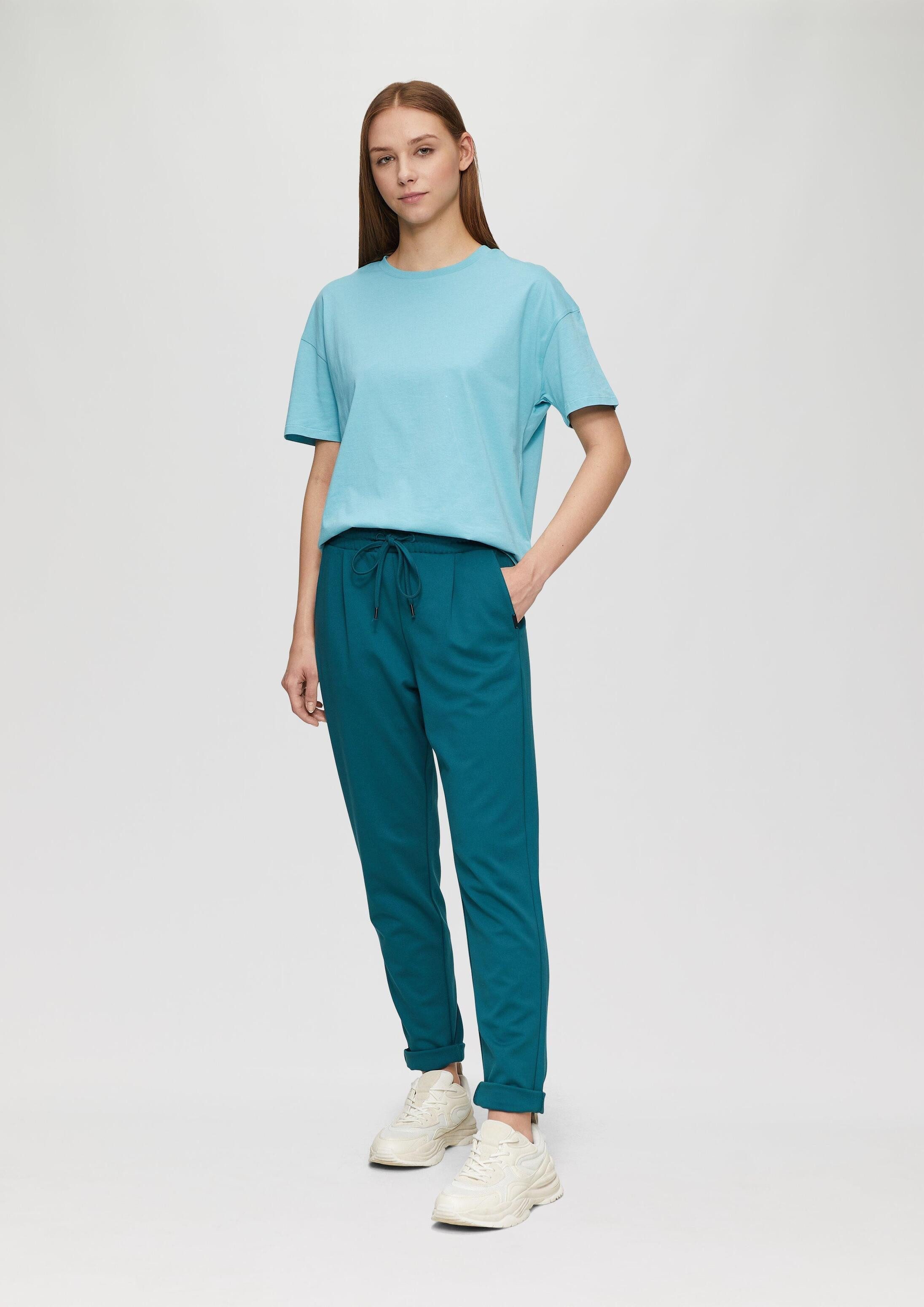 QS Chinos Hose Hose aus Interlock-Jersey mit schmal zulaufendem Bein