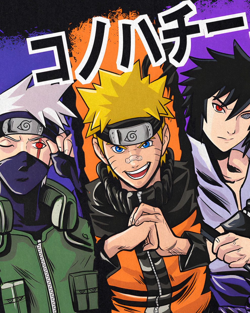 style3 T-Shirt Team 7 kakashi sasuke hatake shikamaru naruto anime manga co günstig online kaufen