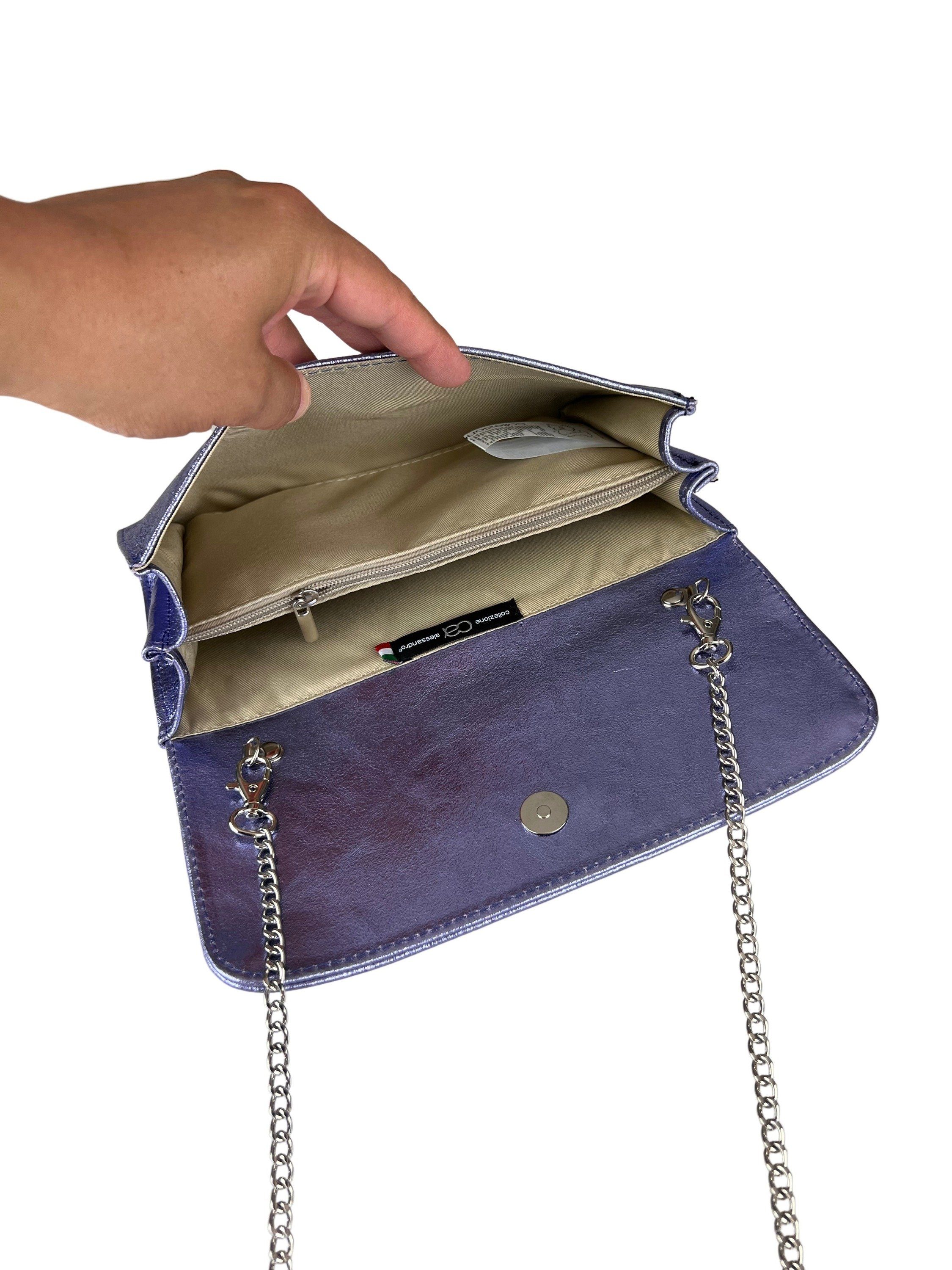 COLLEZIONE ALESSANDRO Clutch Eleganz, aus Leder, mit separaten Fächern