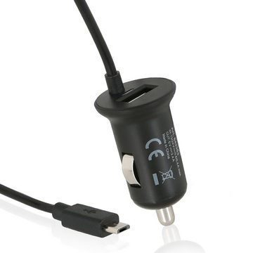 Wicked Chili KFZ TMC Ladegerät für Becker Ready /Transit/ Active Auto-Adapter Zigarettenanzünder-Stecker zu MicroUSB, USB -A, 140 cm, Mit zusätzlichem USB-A Lade-Anschluss für Handy / Smartphone oder Tabl