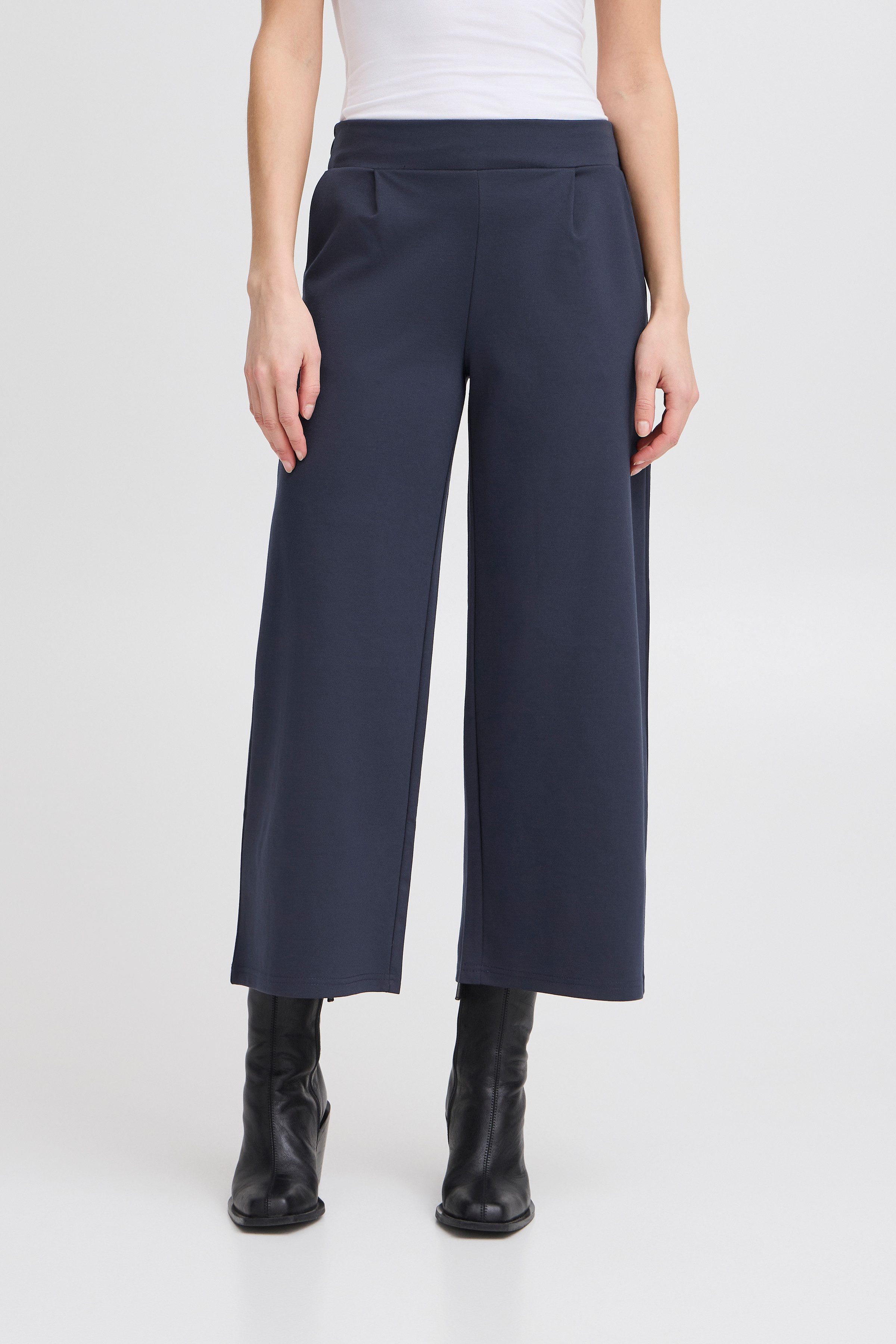 ICHI Schlupfhose IHKATE SUS WIDE PA Materialmix, Straight fit, knöchelfrei