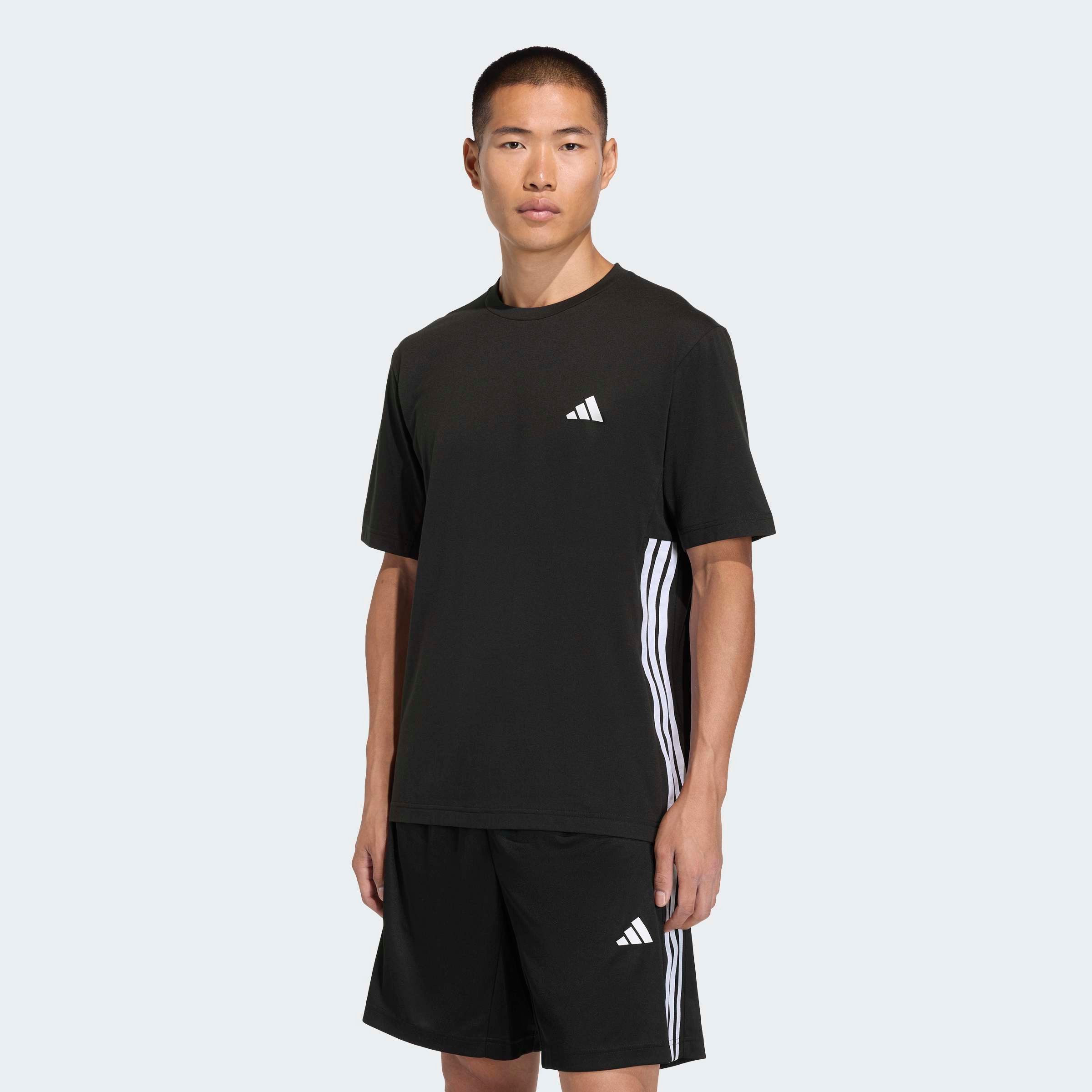 adidas Performance T-Shirt WORKOUT ESSENTIALS FEELREADY 3-STREIFEN mit Rundhalsausschnitt, sportlicher Stil, aus Single Jersey
