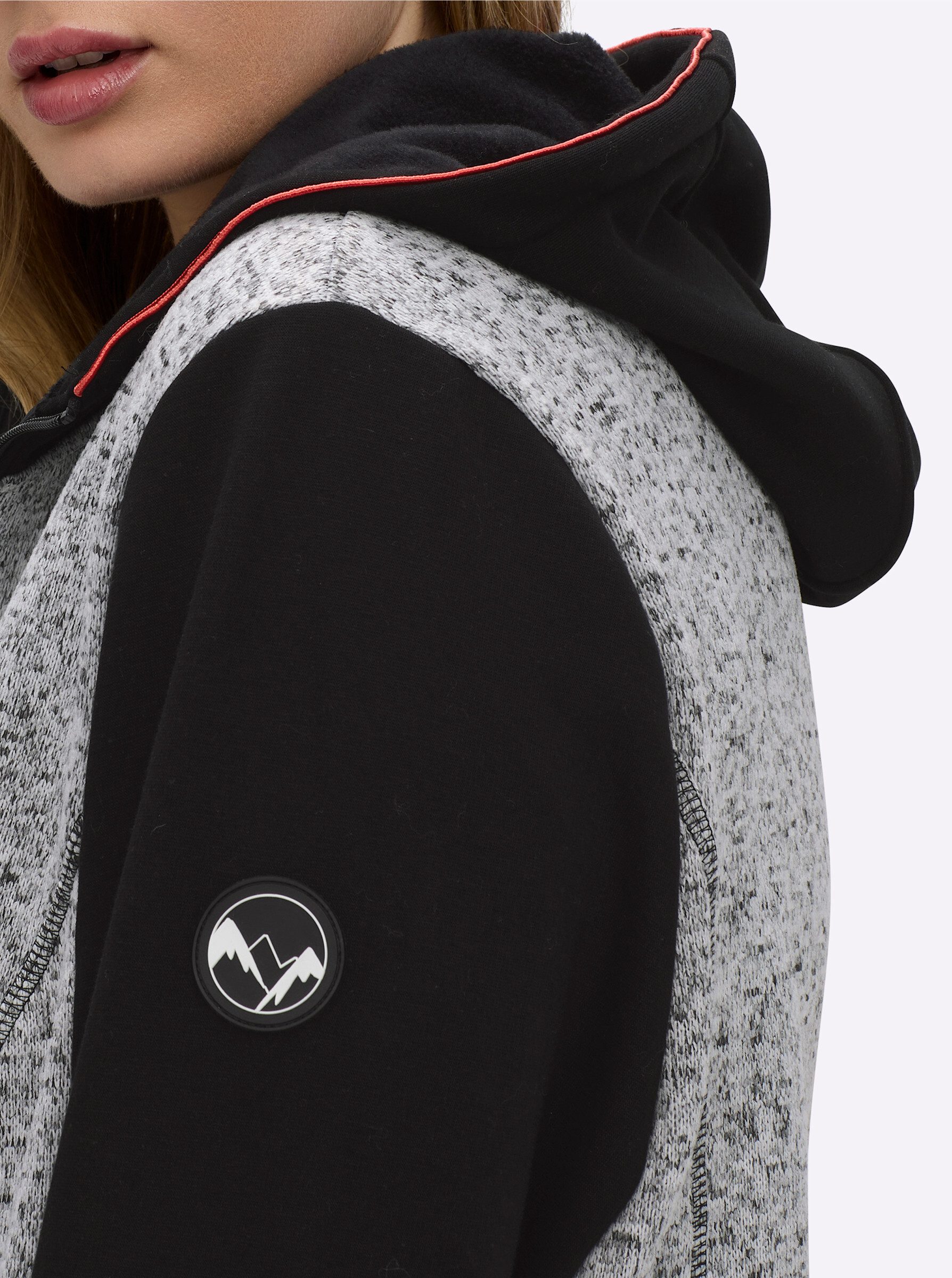 Sheego Fleecejacke Sweatjacke Langarm