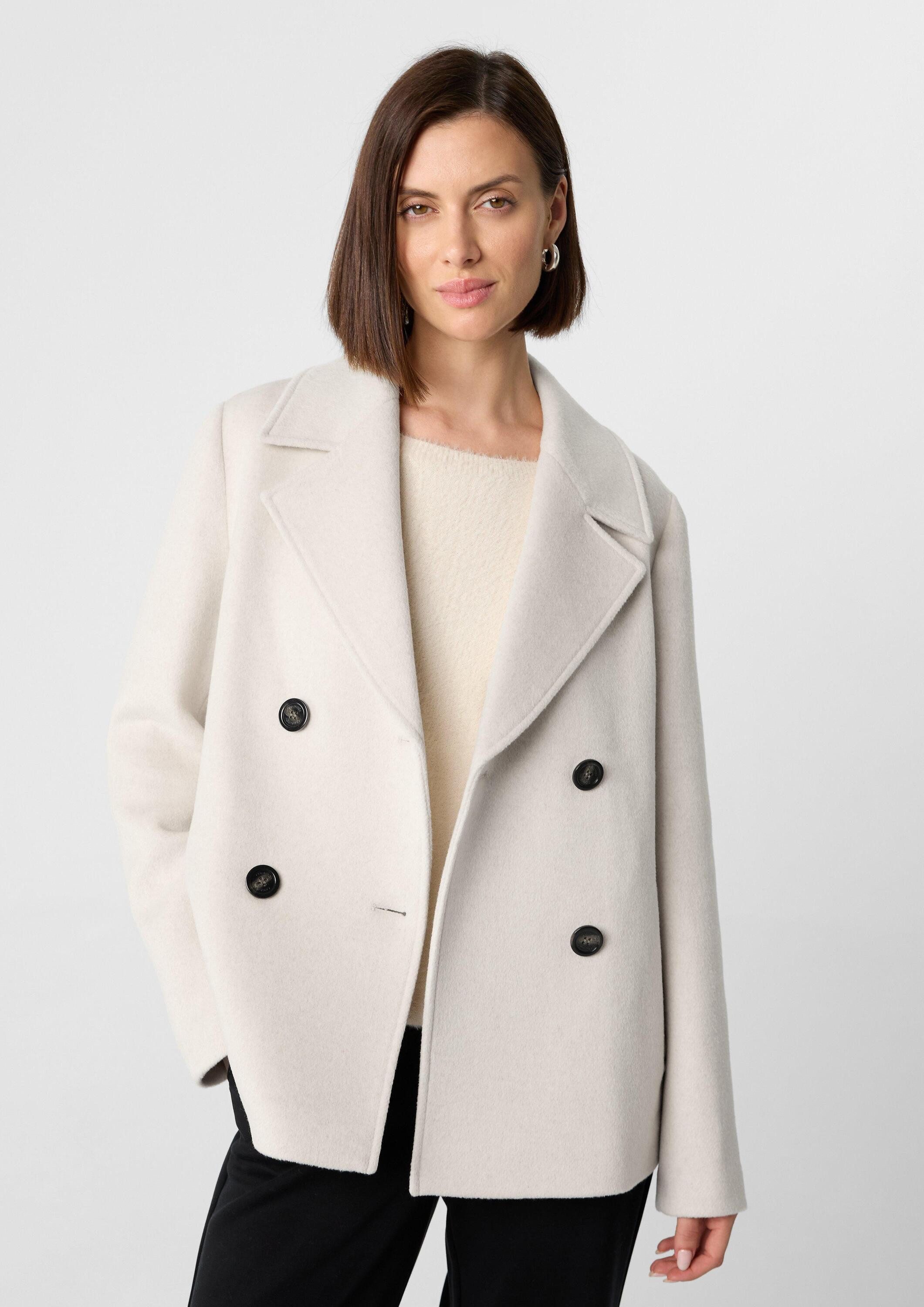 comma Funktionsjacke Outdoor-Jacke Kaban-Jacke mit Leistentaschen und Reverskragen