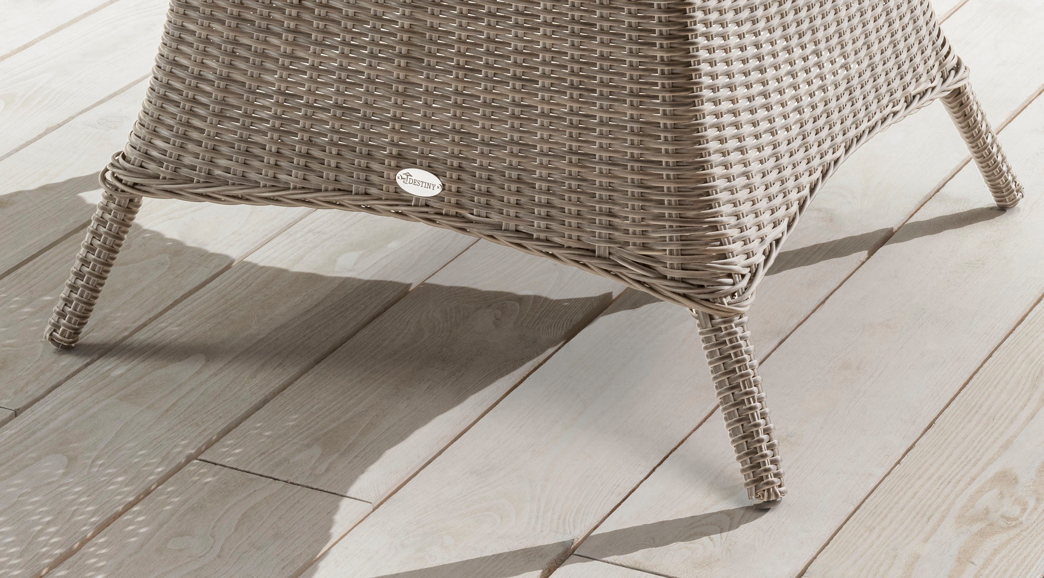 Destiny Gartentisch »LUNA Tisch«, (100x75 cm), Aluminium, Polyrattan