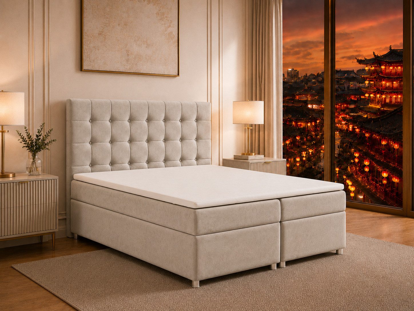 Best for Home Boxspringbett Trinity K-9 mit Stauraum & 7-Zonen Komfort – modern & komfortabel (Komplett-Set, 1-St., 140x200 160x200 180x200 200x200 cm), Handwerksqualität, TOP Preis-Leistungs-Verhältnis