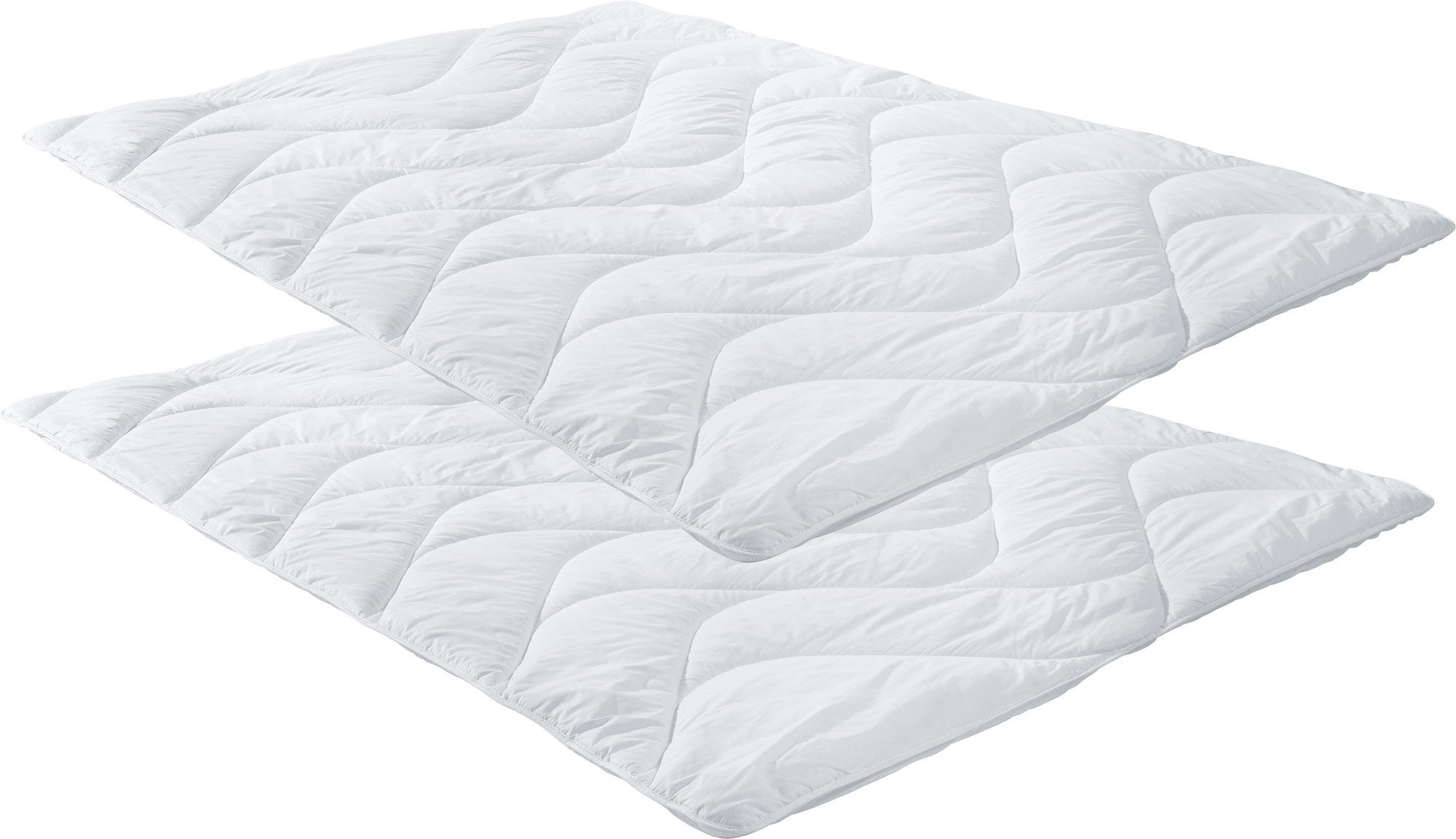 Erwin Müller Bett-Set Steppbett "Lech" 2er-Pack, Textilfaser Uni