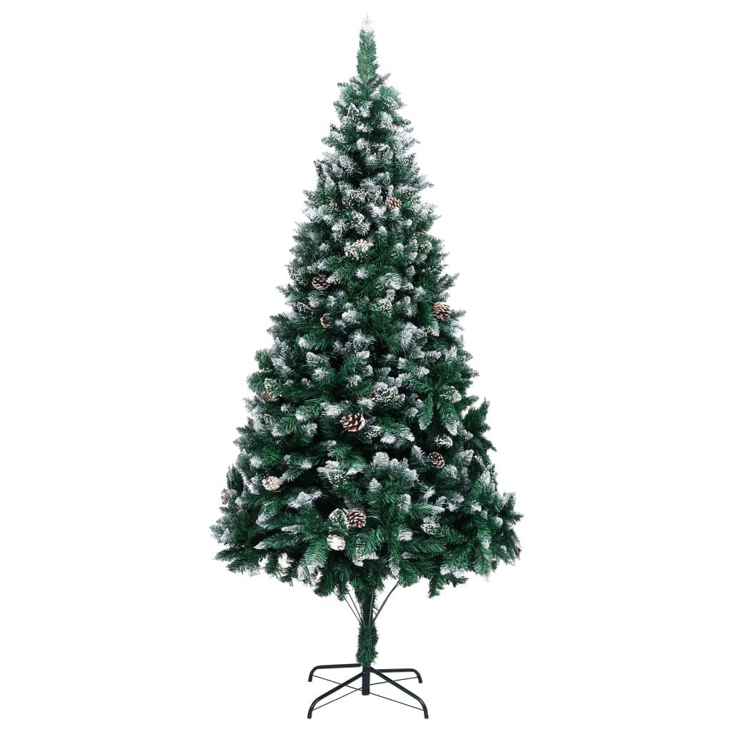 furnicato Künstlicher Weihnachtsbaum mit Zapfen und Schnee 240 cm