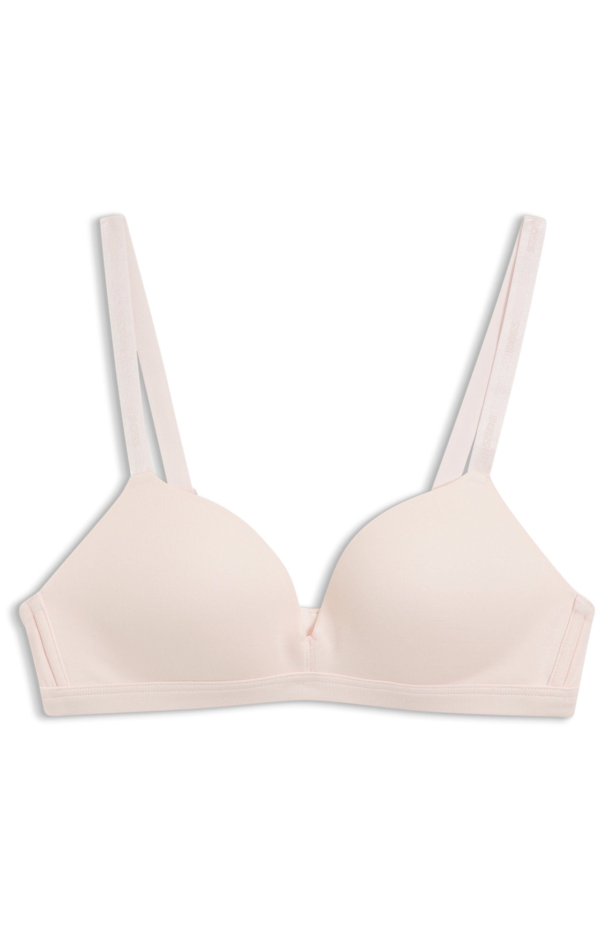 BOSS Triangel-BH TRIANGLE PADDED CI mit BOSS Schriftzug auf den Trägern