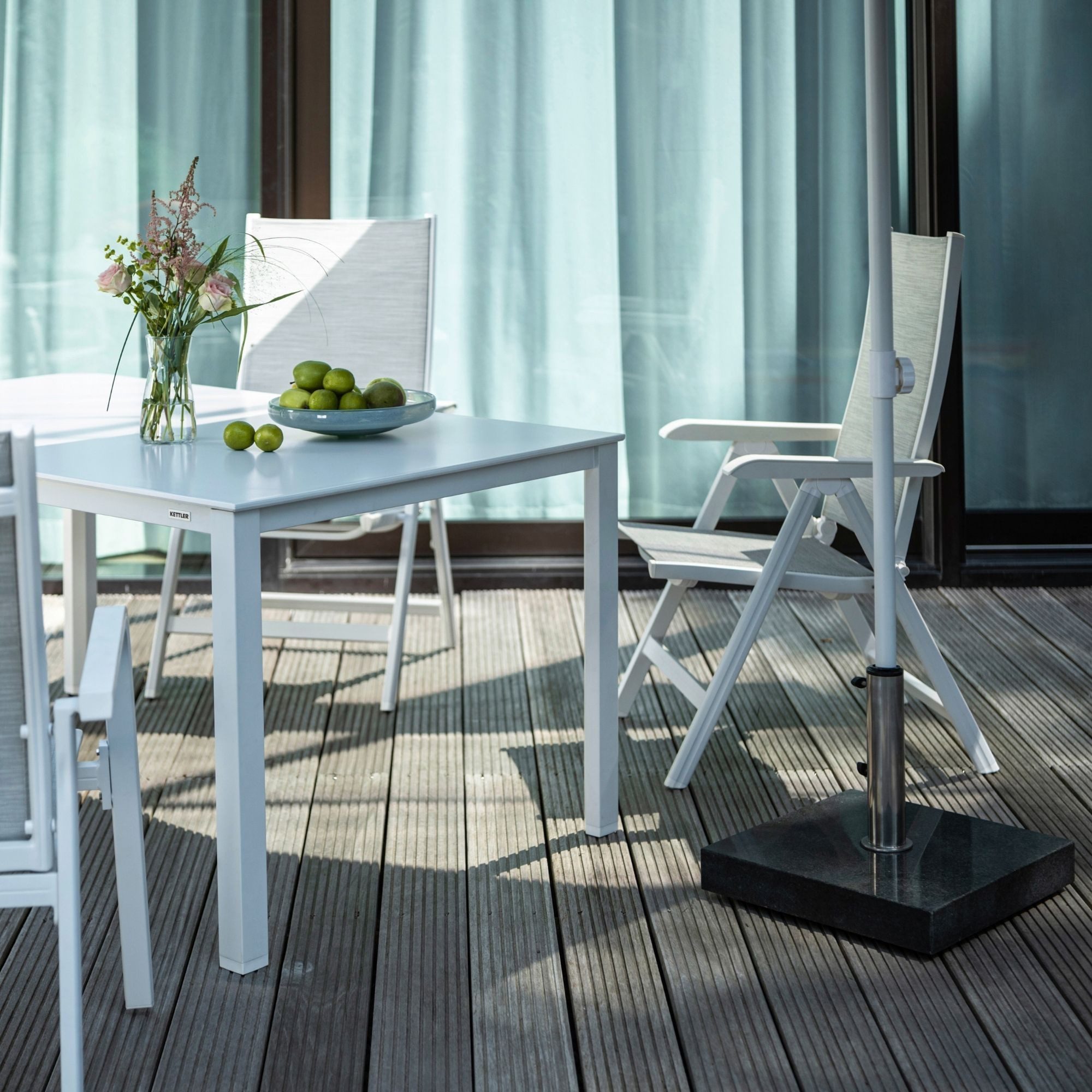 KETTLER Gartenstuhl Kettler Basic Plus Klappsessel Multipositionssessel wei günstig online kaufen