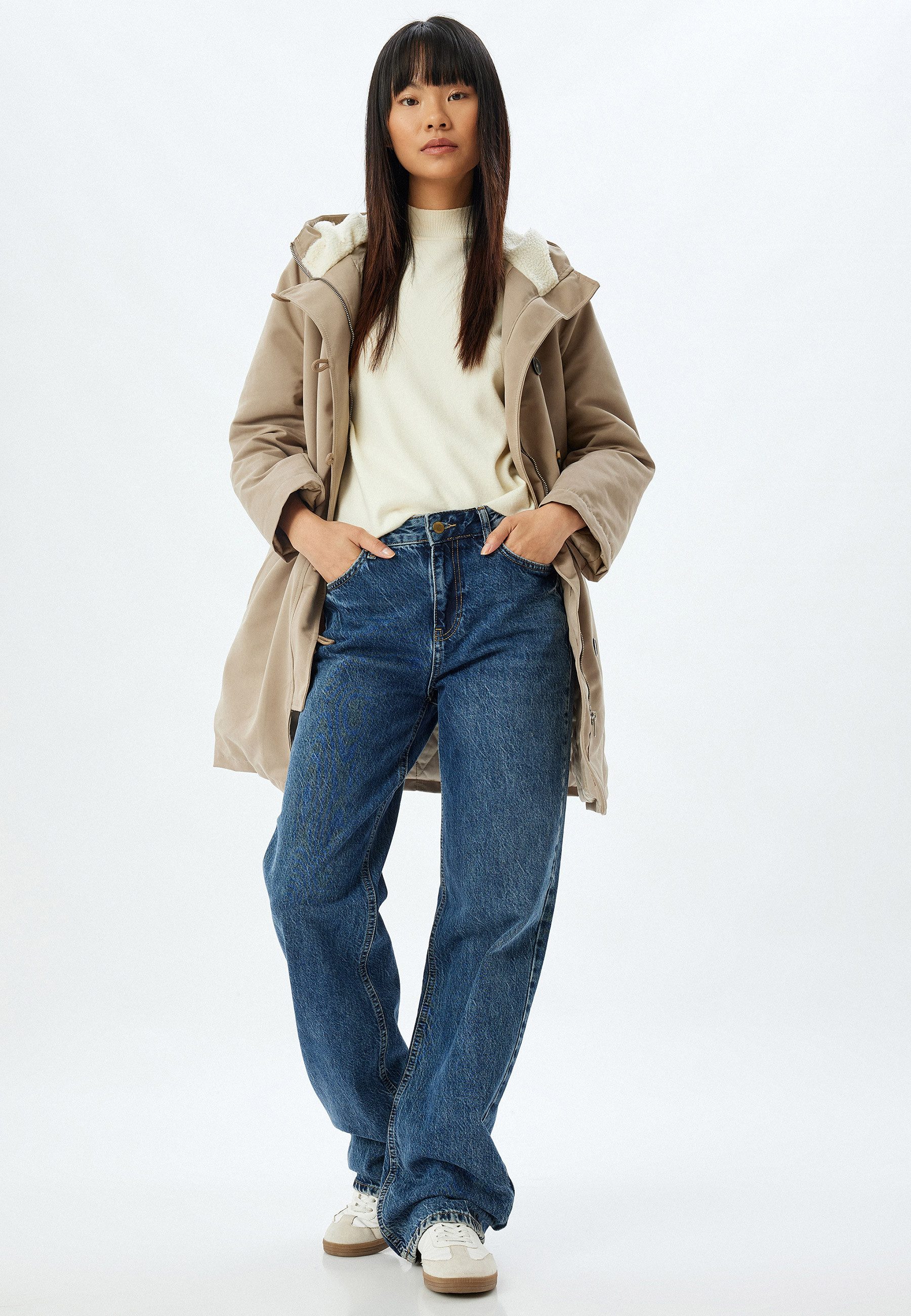 Trenchcoat Regular Mit Polarstoff