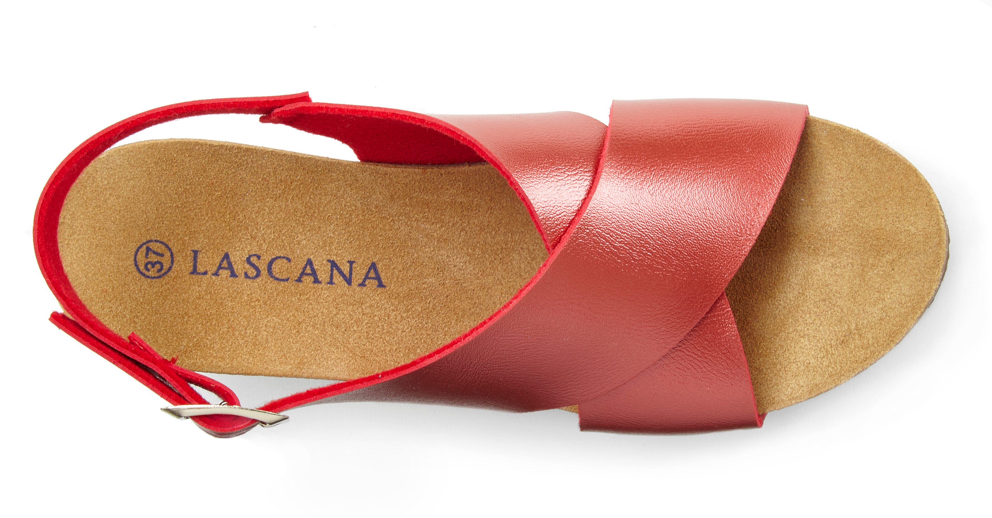 LASCANA Sommerschuh Sandalette Sommerschuh mit Keilabsatz und Korkfußbett