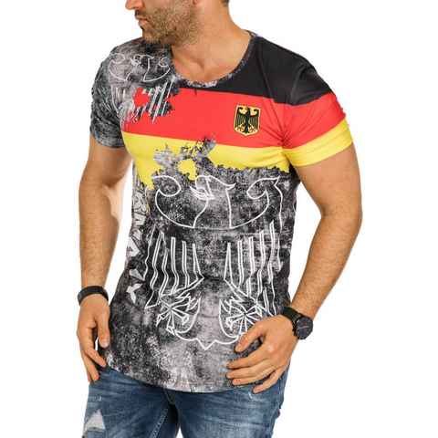RMK T-Shirt Herren T-Shirt Oversize Fan Trikot Germany Deutschland EM WM