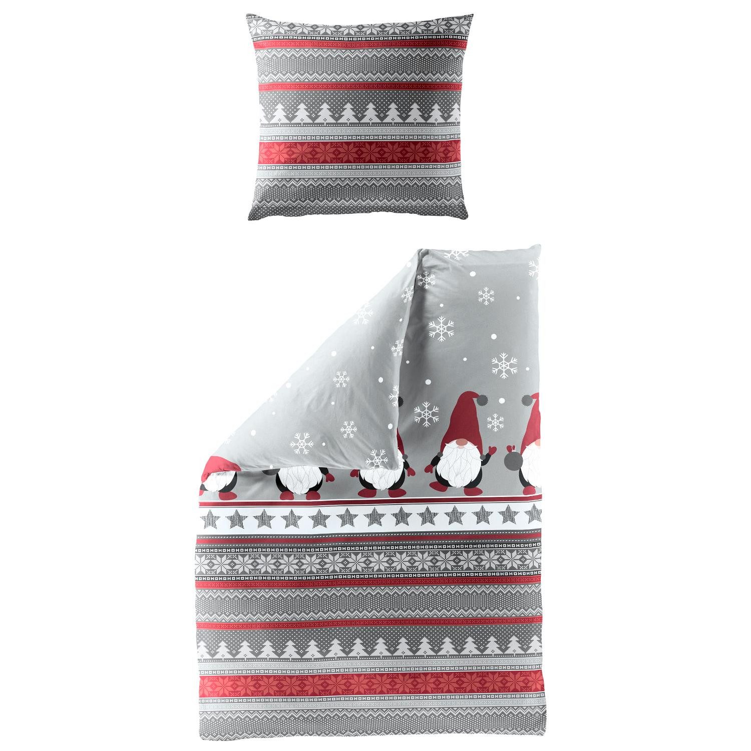 BIERBAUM Bettwäsche Bettwäsche Bierbaum Biber 4051-60 Wichtel Schneeflocke günstig online kaufen