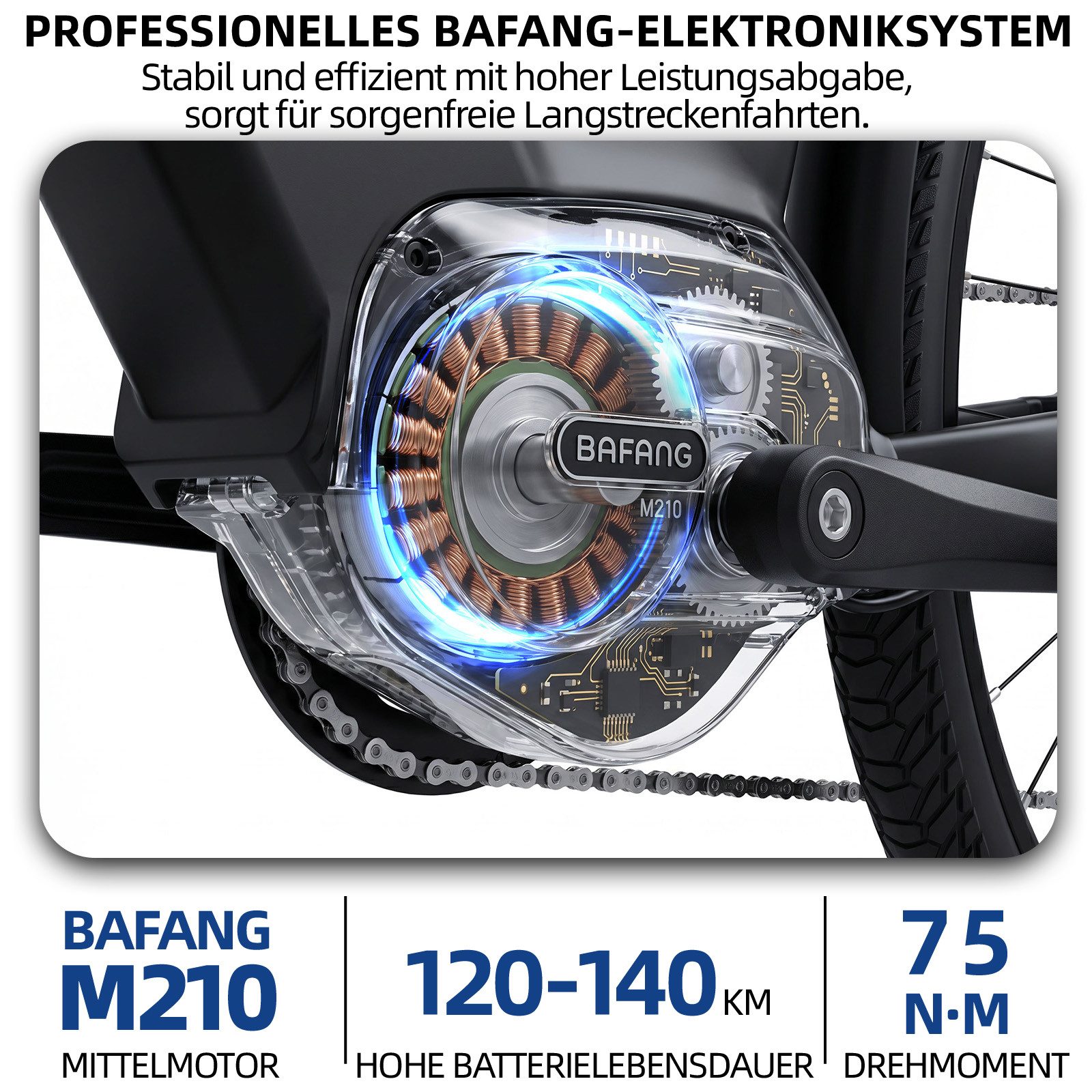 TTGO E-Bike Cityrad 28 Zoll, 140km, 75Nm Mittelmotor, Lockout-Federgabel, C7 SE, Pedelec, 9 Gang Shimano, Kettenschaltung, Mittelmotor, 648 Wh, Drehmomentsensor, Elektrofahrrad, Tiefeinstieg für Damen und Herren