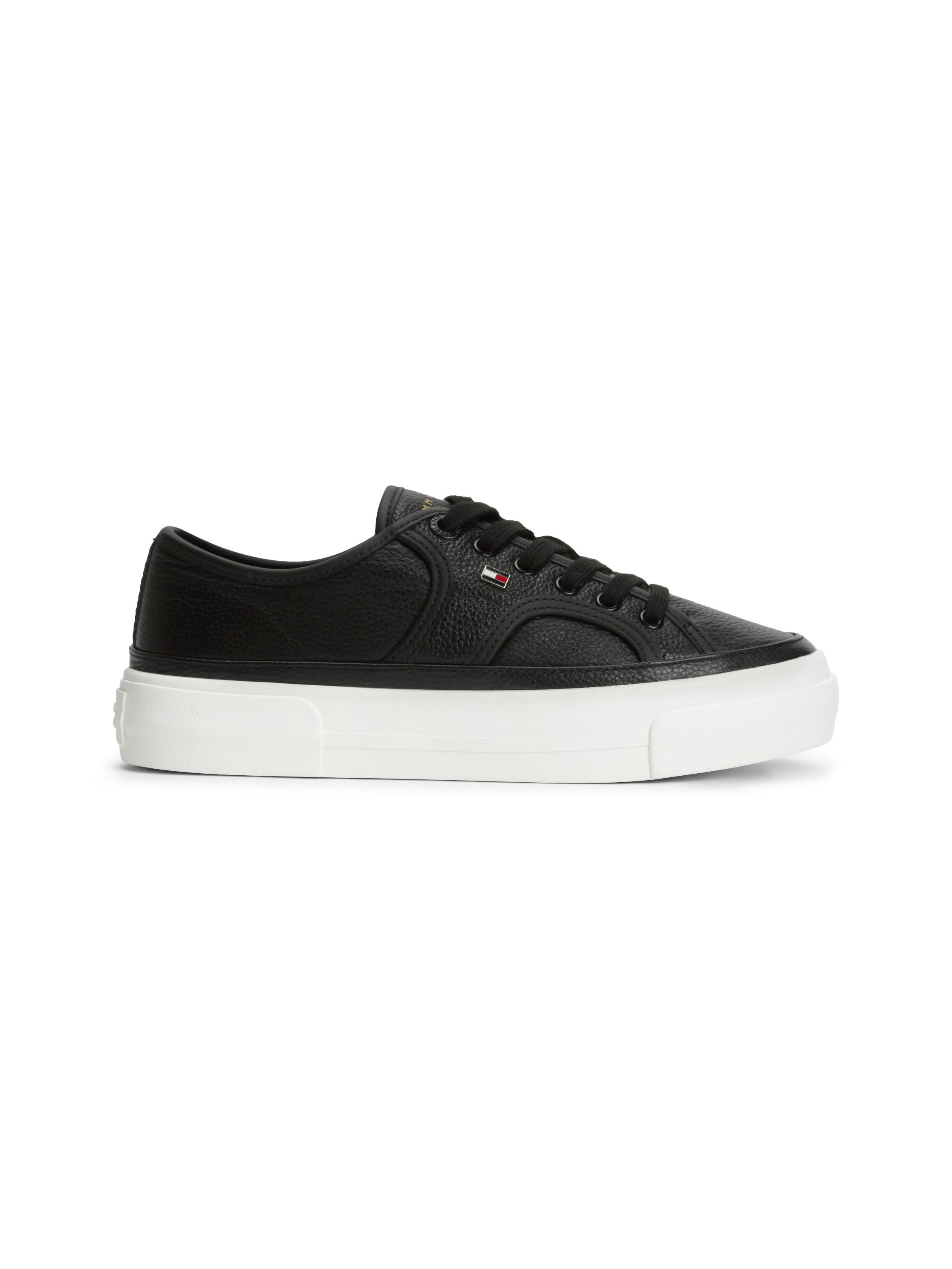 Tommy Hilfiger PLATFORM VULC SNEAKER PIPING LTR Plateausneaker Freizeitschuh, Halbschuh, Schnürschuh mit seitlichem Flaggen-Element – Bild 4 von 5