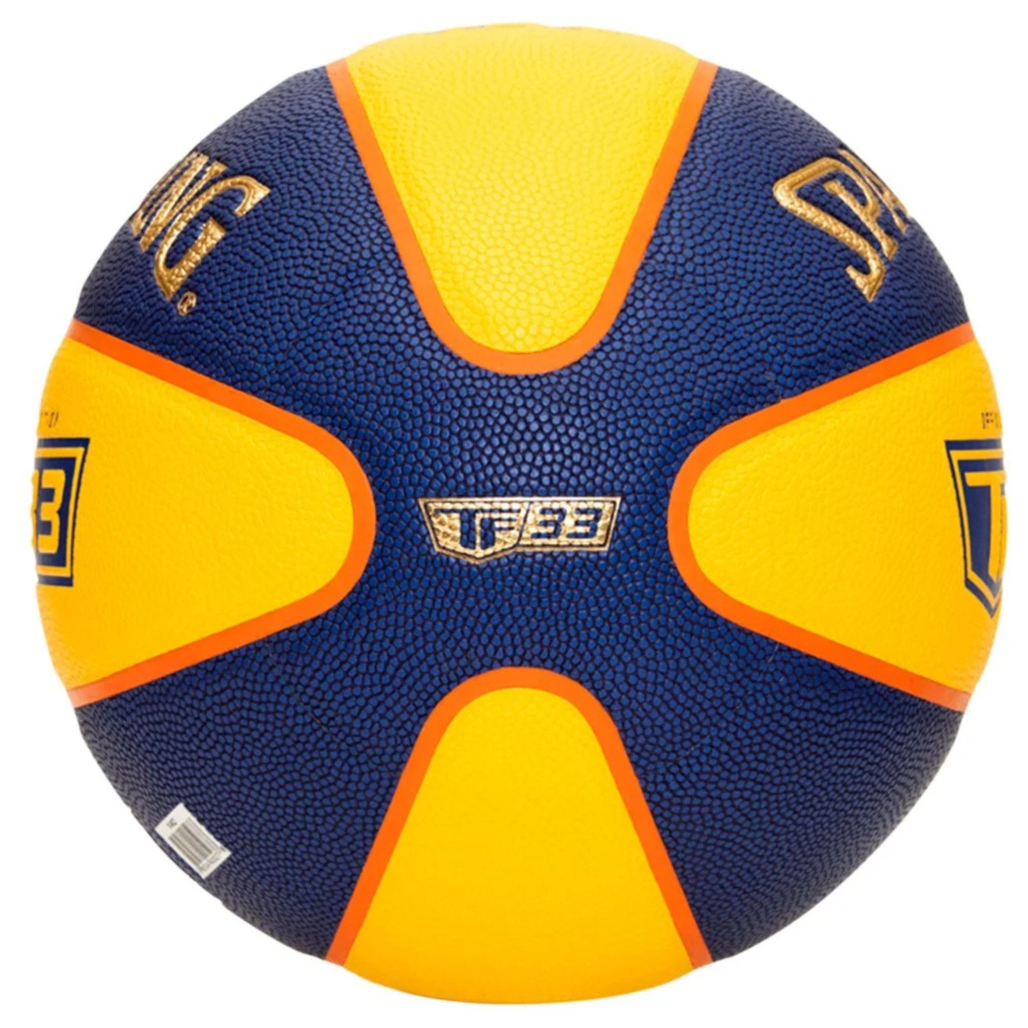 Spalding Basketball TF-33 Gold Composite Indoor/Outdoor Basketball Blue/Yellow