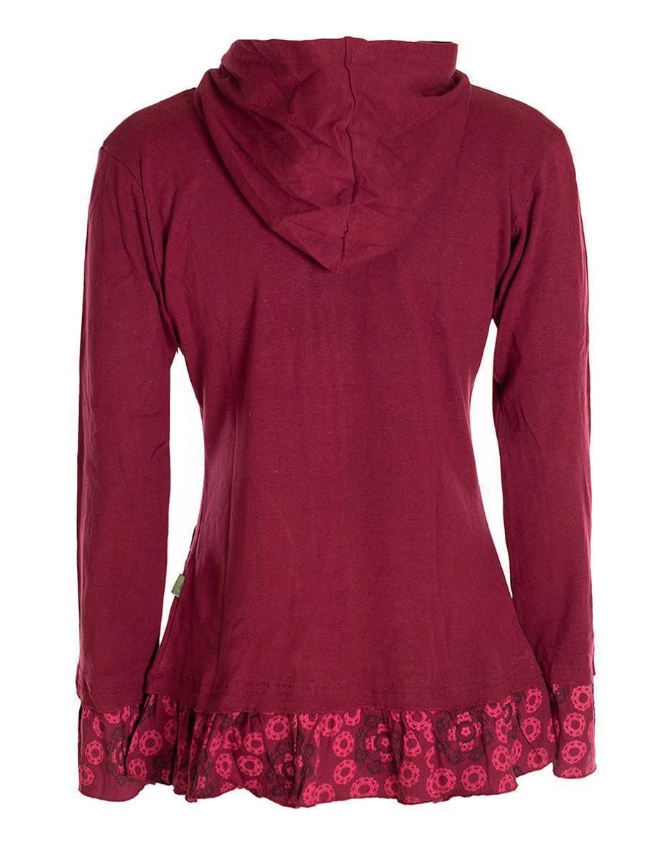 Vishes Kapuzensweatjacke Damen Sommerjacke Blumen-Strickjacke Elfenjacke Ka günstig online kaufen