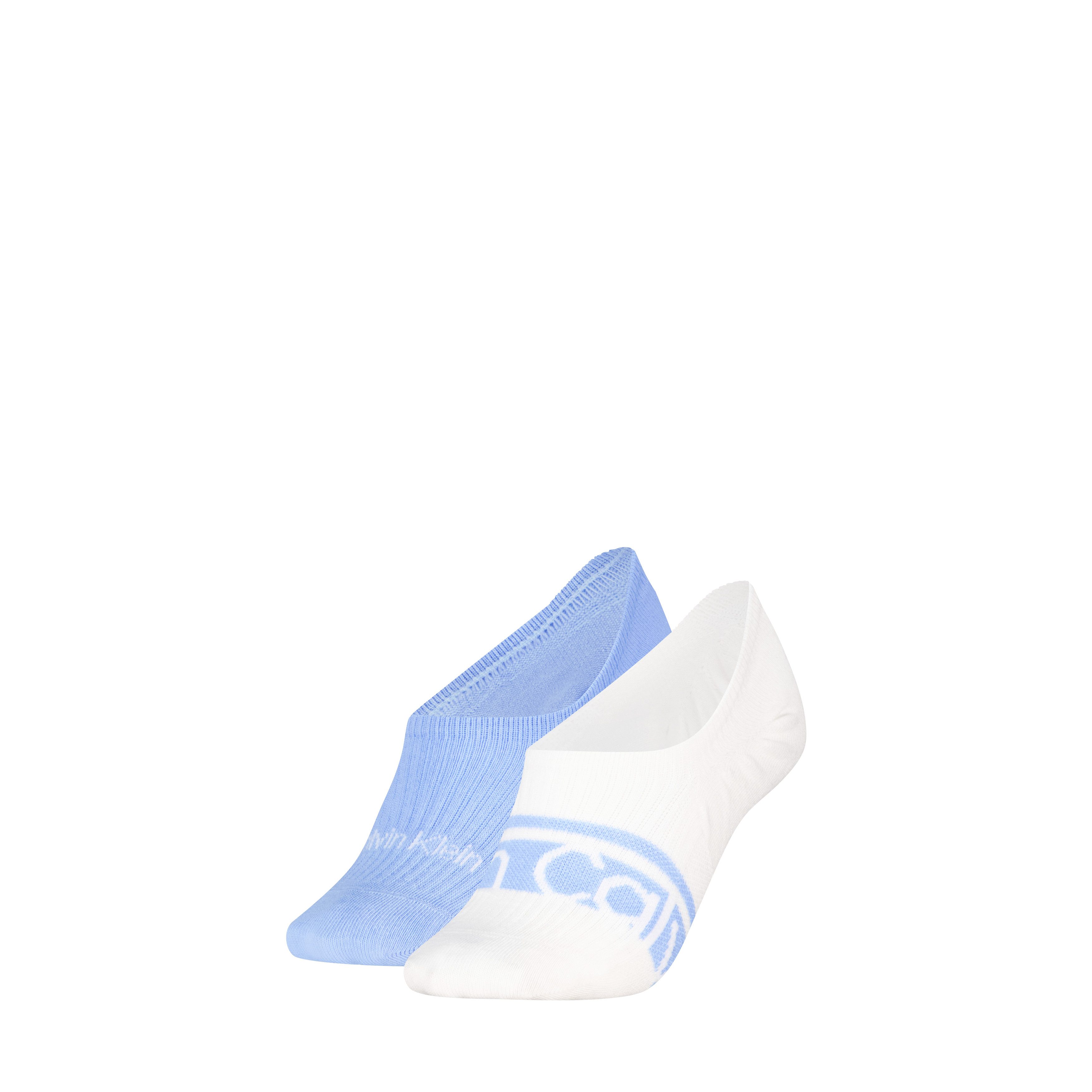 Calvin Klein Füßlinge CK WOMEN FOOTIE HC LOGO STRIPE (2 Paar) Antirutsch Noppen im Fersenbereich, Baumwollmischung