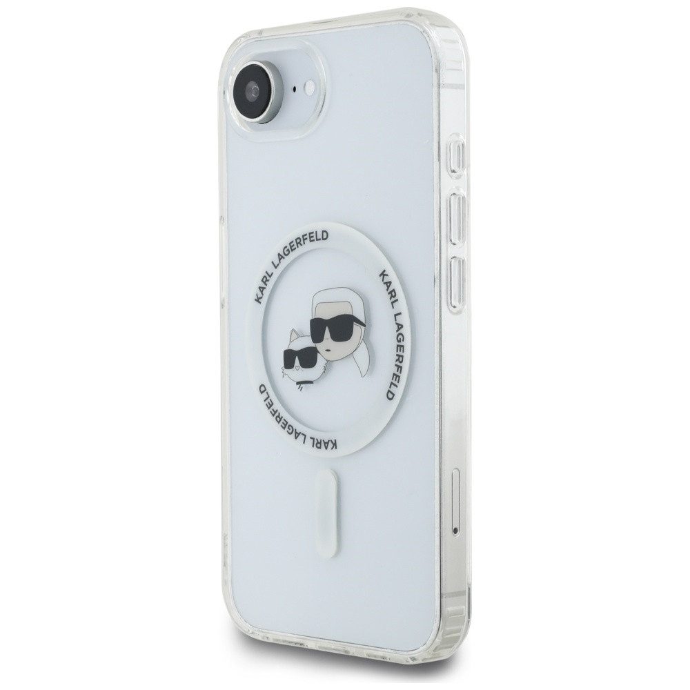 KARL LAGERFELD Handyhülle iPhone 16e Kunststoff MagSafe Logo Figuren 6,1 Zoll, Kantenschutz