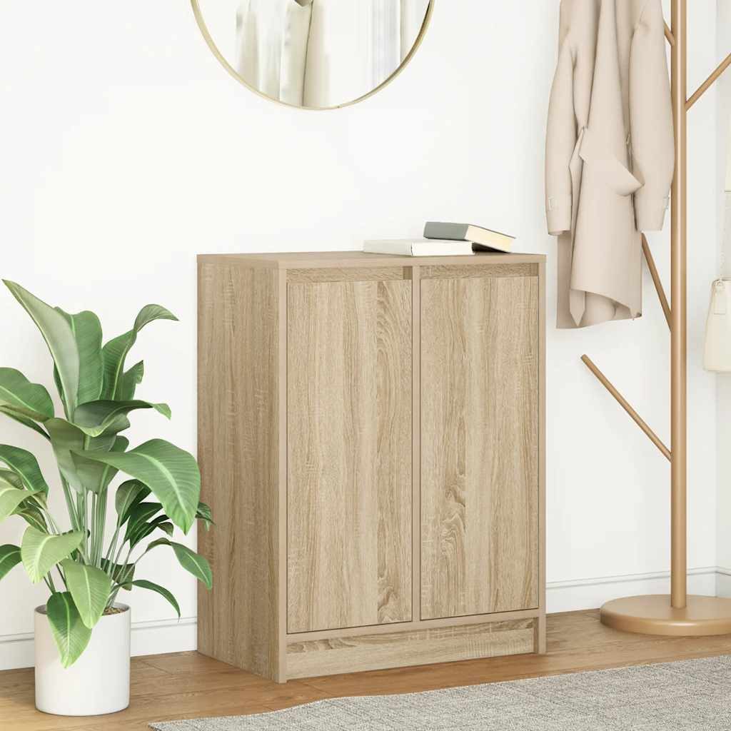 vidaXL Sideboard Sideboard Sonoma-Eiche 57x34x76 cm Holzwerkstoff (1 St) – Bild 2 von 5