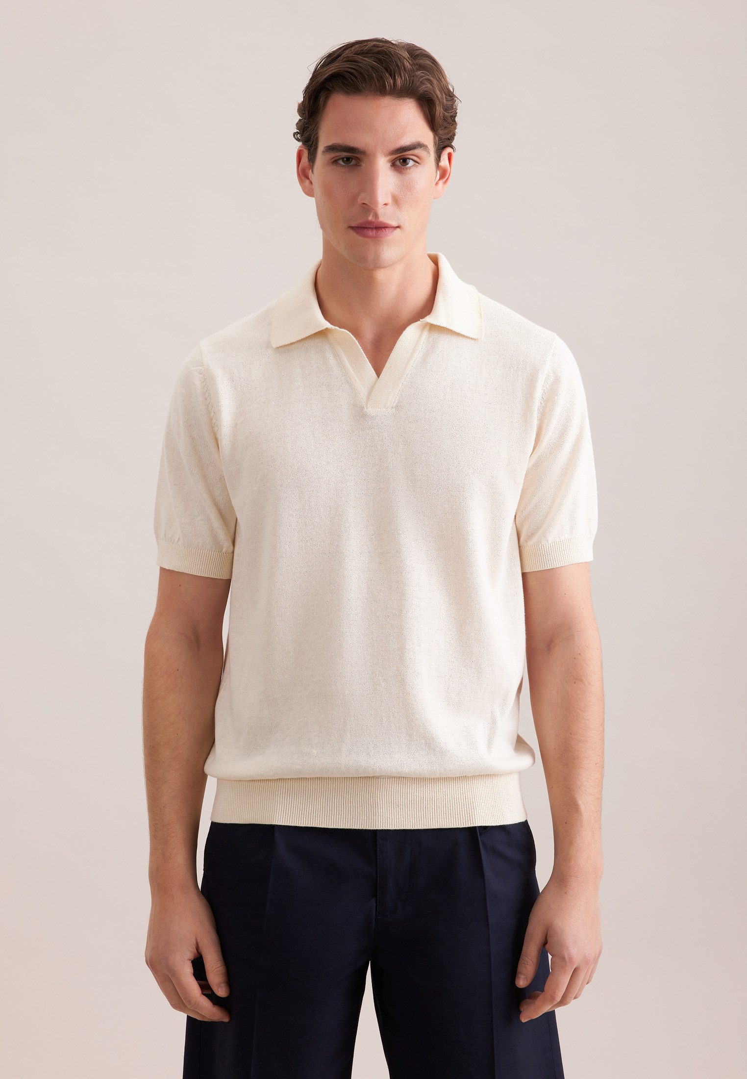 seidensticker Poloshirt Schwarze Rose Polo Uni