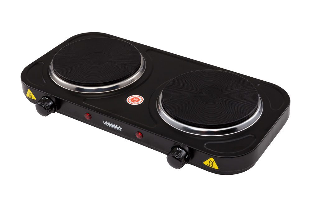 Mesko Doppelkochplatte Mesko MS 6509 Doppel-Kochplatte 2000 W, D15,4 cm schwarz