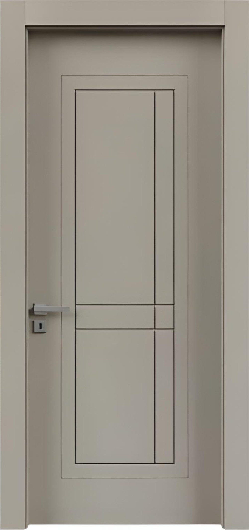 Xlmoebel Zimmertür Beige Edle Kompletttür mit stilvoller PVC-Laminierung (Kompletttür), Made in Europa
