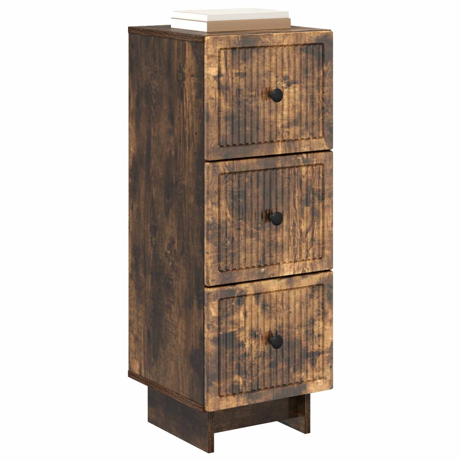 vidaXL Schranksystem Schubladenschrank Geräucherte Eiche 33 x 34,5 x 90 cm (1-St)