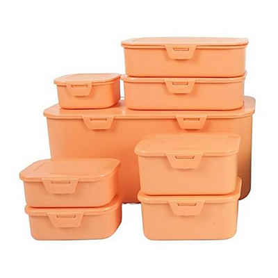 Neuetischkultur Vorratsdose Vorratsdosen-Set 8 Stück Orange, Kunststoff, (Set, 8-tlg., 8 Vorratsdosen in unterschiedlichen Größen), Lebensmitteldose farbig