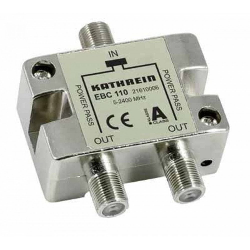 Kathrein Kathrein EBC 110 Дистрибьютор сат 2-fach 5-2400 MHz. Camping Sat-Anlage, Kompakte Maße 55x52x23 mm