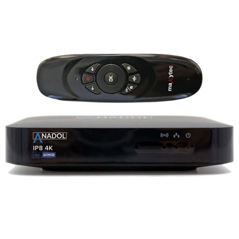 Anadol Streaming-Box IP8 4K UHD mit Maxytec e40 Air Mouse