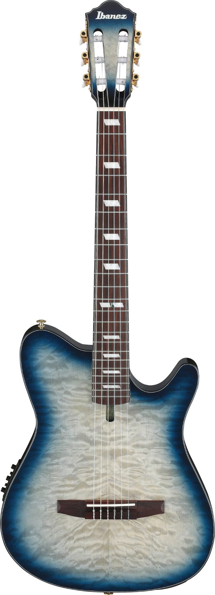 Ibanez Konzertgitarre FRH20QMN-CTL Cosmic Blue Starburst Low Gloss, FRH, mit Tonabnehmer und Cutaway