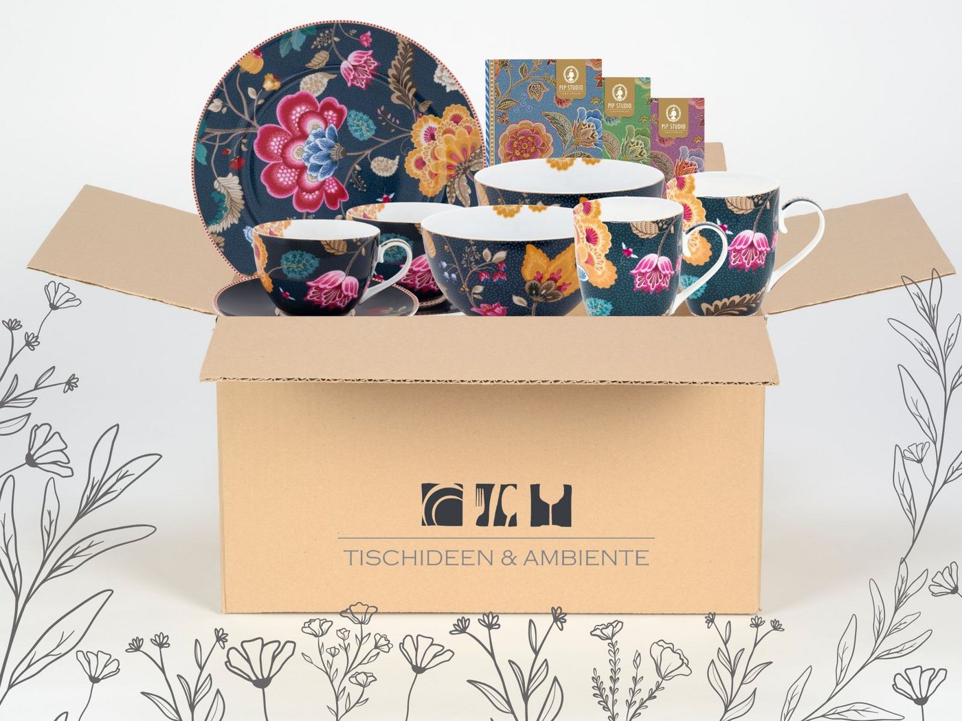 Thumbnail - PiP Studio Geschenkbox Geschenkbox Fantasy Blue 7tlg