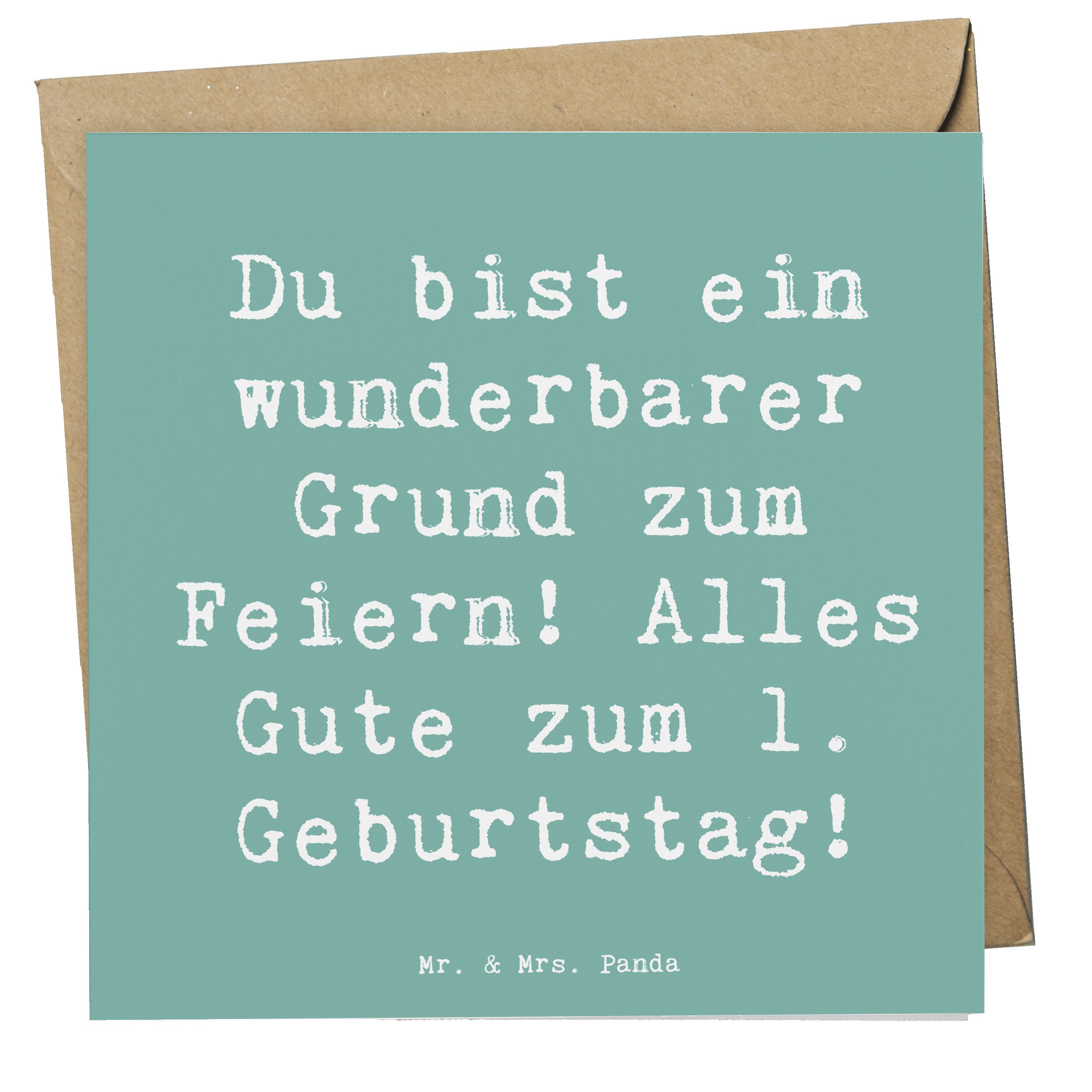 Grußkarte 1. Geburtstag Feiern - Meeresbrise - Geschenk, Meilenstein feiern, Ge