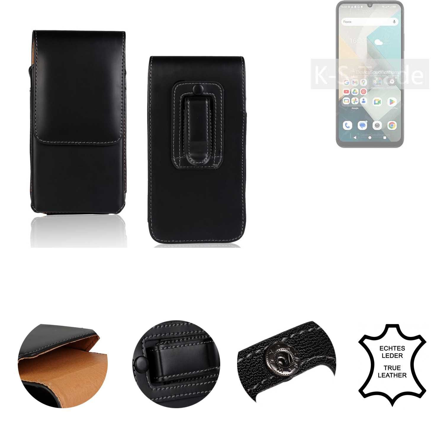 K-S-Trade Handyhülle für BQ 6761L Unit, Holster Gürteltasche Handy Hülle Schutzhülle Handyhülle Leder