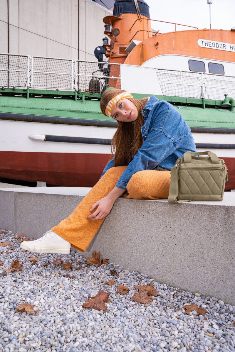 REISENTHEL® Umhängetasche allrounder cross rhombus olive, allrounder cross