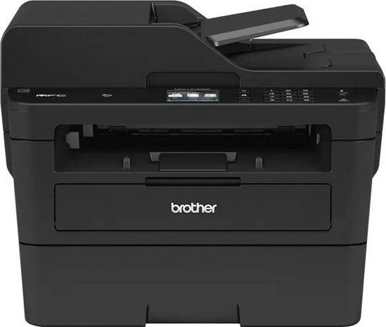 Brother Drucker MFC-L2750DW Schwarz-Weiß Laserdrucker, (LAN (Ethernet), WLAN (Wi-Fi), Wi-Fi Direct, NFC, Kompaktes 4-in-1 S/W-Multifunktionsgerät mit Duplex-ADF und LAN/WLAN)