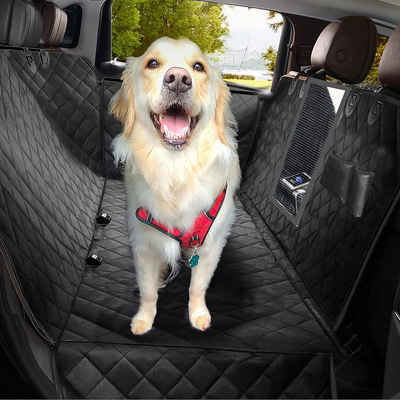 CALIYO Tierdecke Autoschondecke Hund Rücksitz mit Seitenschutz, Kratzfest Autodecke Hundematte Auto, Hunde Autositz 147x137cm
