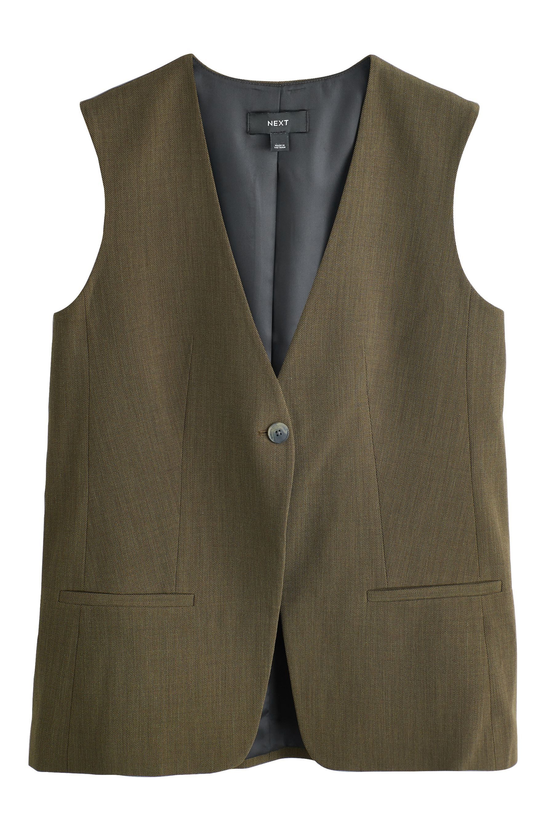 Next Anzugweste Ärmelloser Blazer mit Kreuzschraffur (1-tlg)