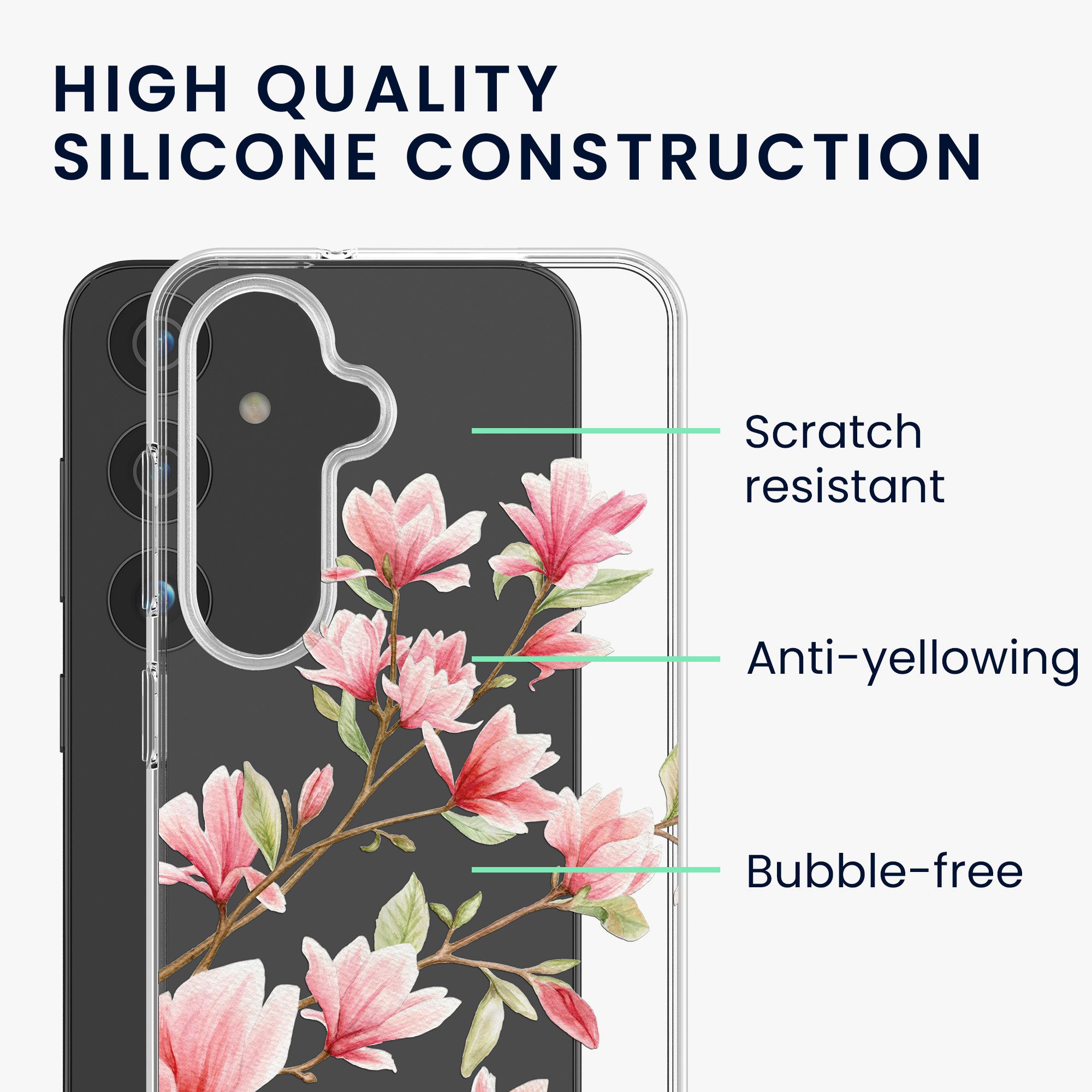 kwmobile Handytasche Case für Samsung Galaxy S25 (1-tlg), Hülle Silikon transparent - Silikonhülle
