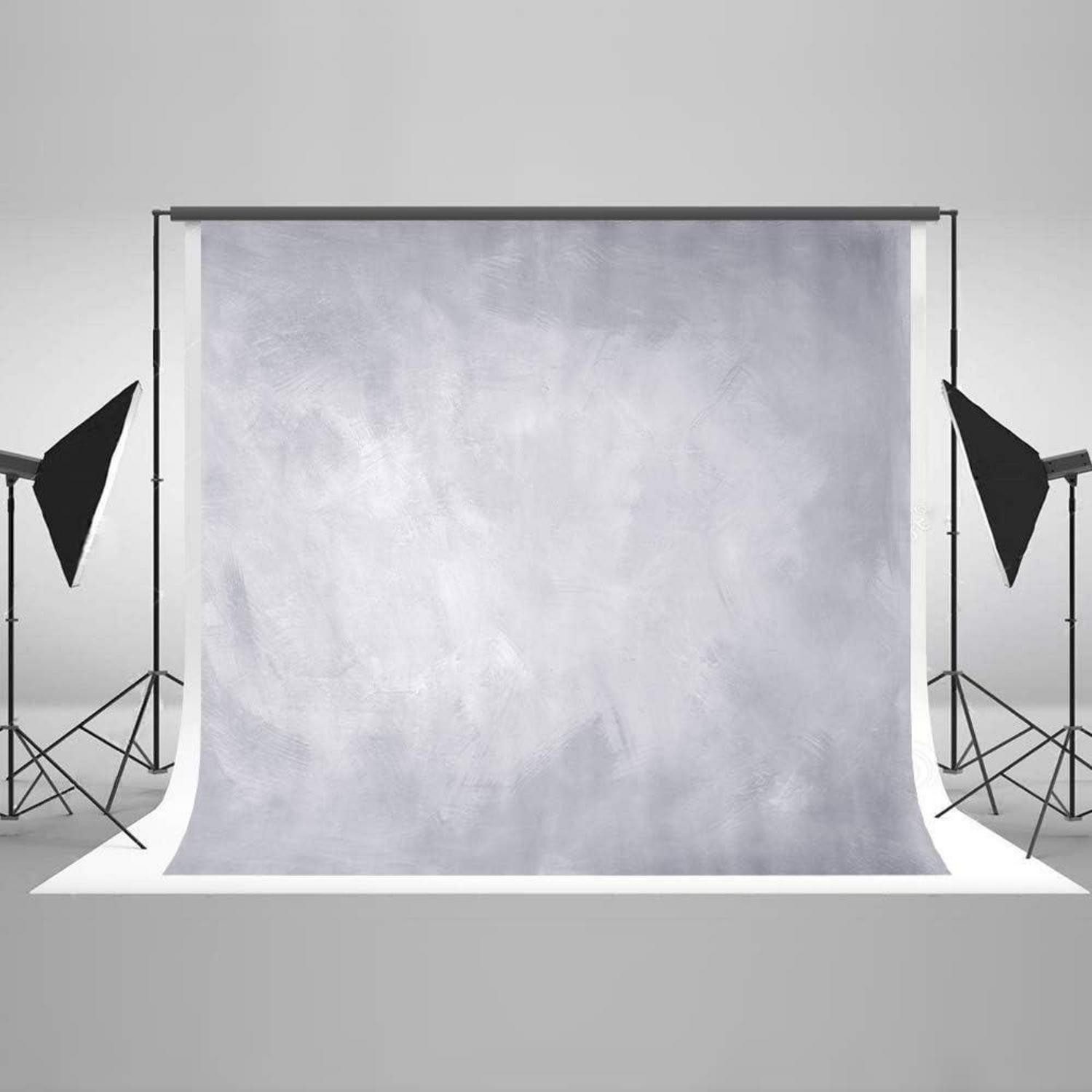 LuxusKollektion Fotohintergrund Fotohintergrund Mikrofaser Abstrakt Hellgrau Studio 3x2m HJ08576