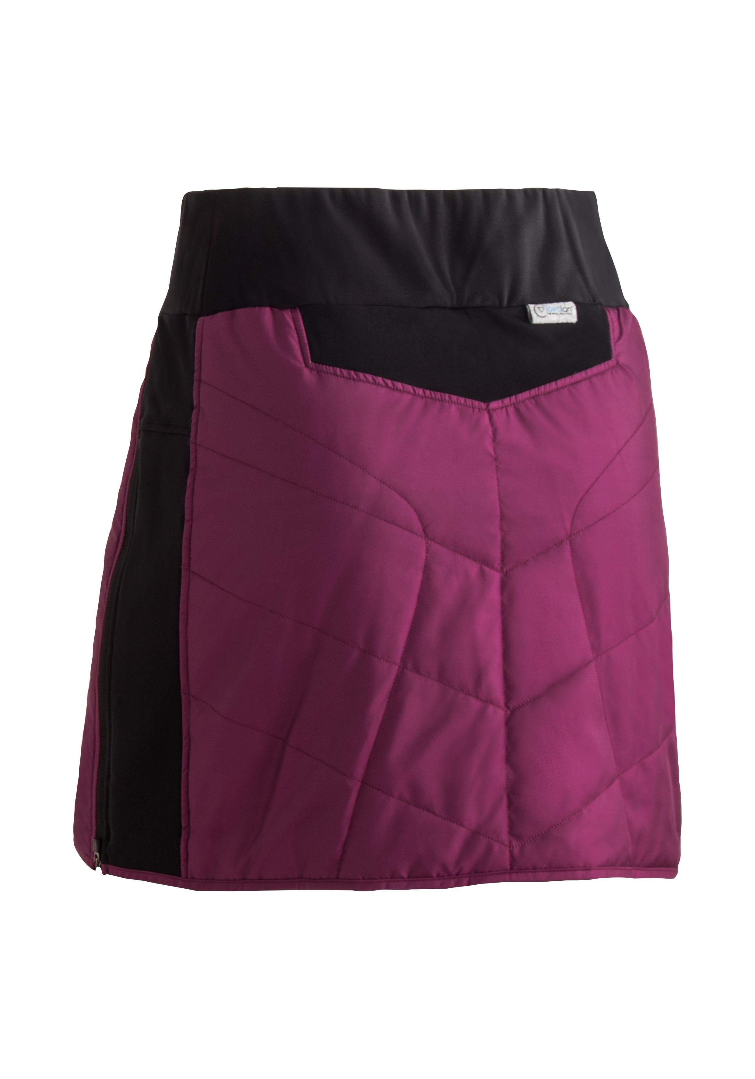 Maier Sports Sweatrock elastischer Überrock, Skjoma Skirt magenta W atmungsaktiv Bund Damen und windabweisend