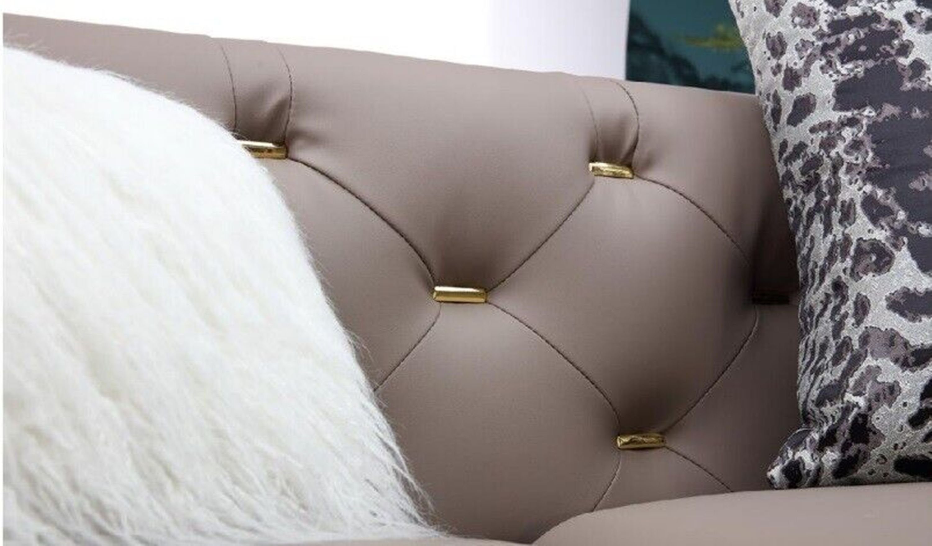 Dreisitzer moderner Sofa 3-er JVmoebel Polstermöbel Neu, Made luxus Europe Taupe in