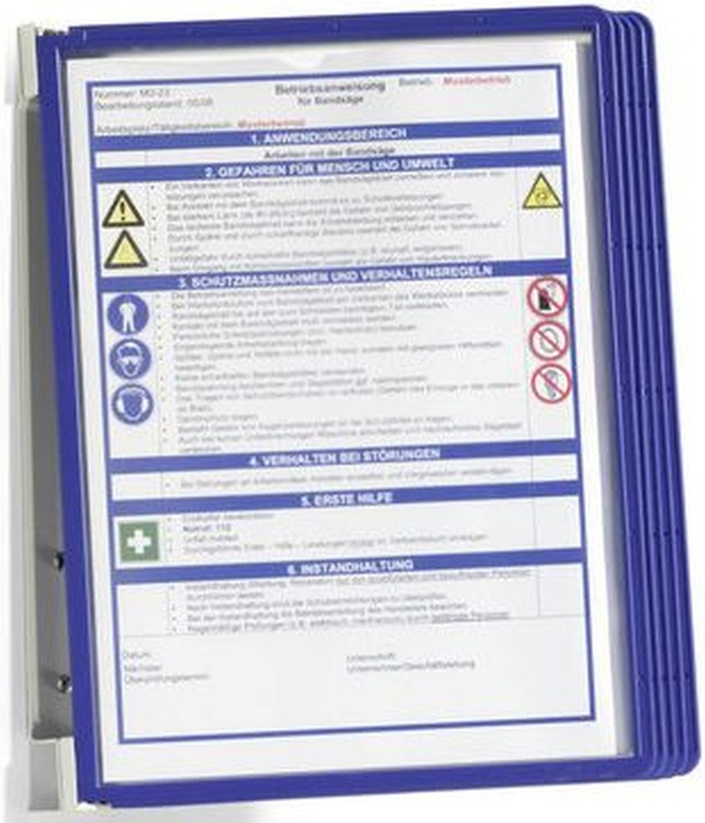 Fächermappe Sichttafelhalter Vario Wall 5 5 Sichttafeln dunkelblau